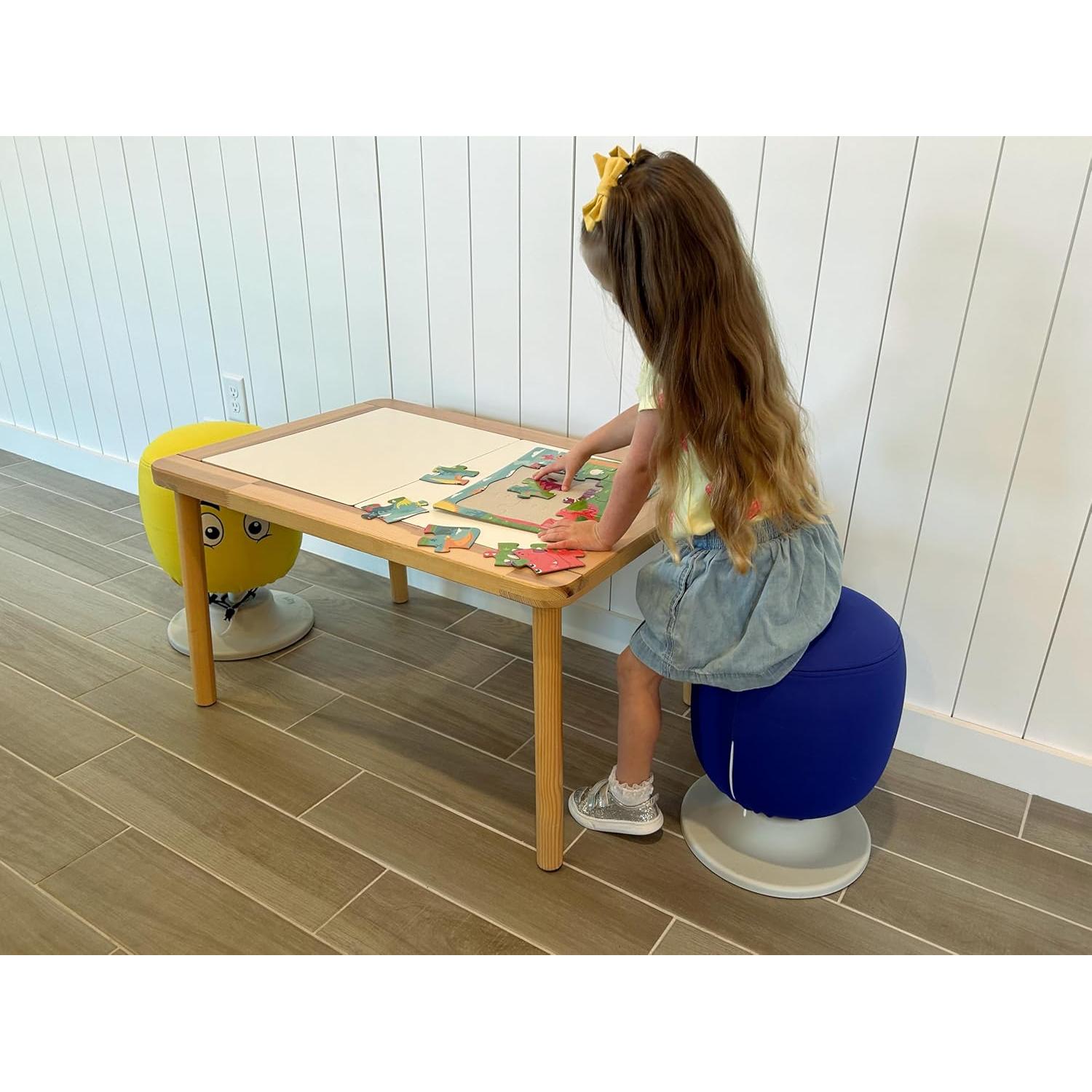 Taburete Pivote Ajustable KORE Design para Niños Azul 33-43 cm