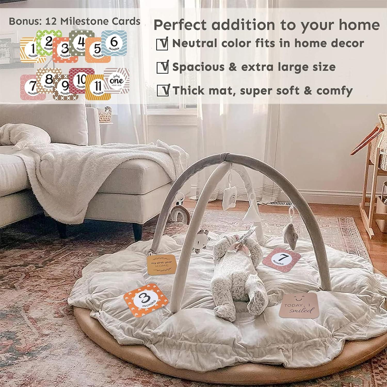 Gimnasio de Juego 5 en 1 Cloudico - Alfombra para Bebés Gris