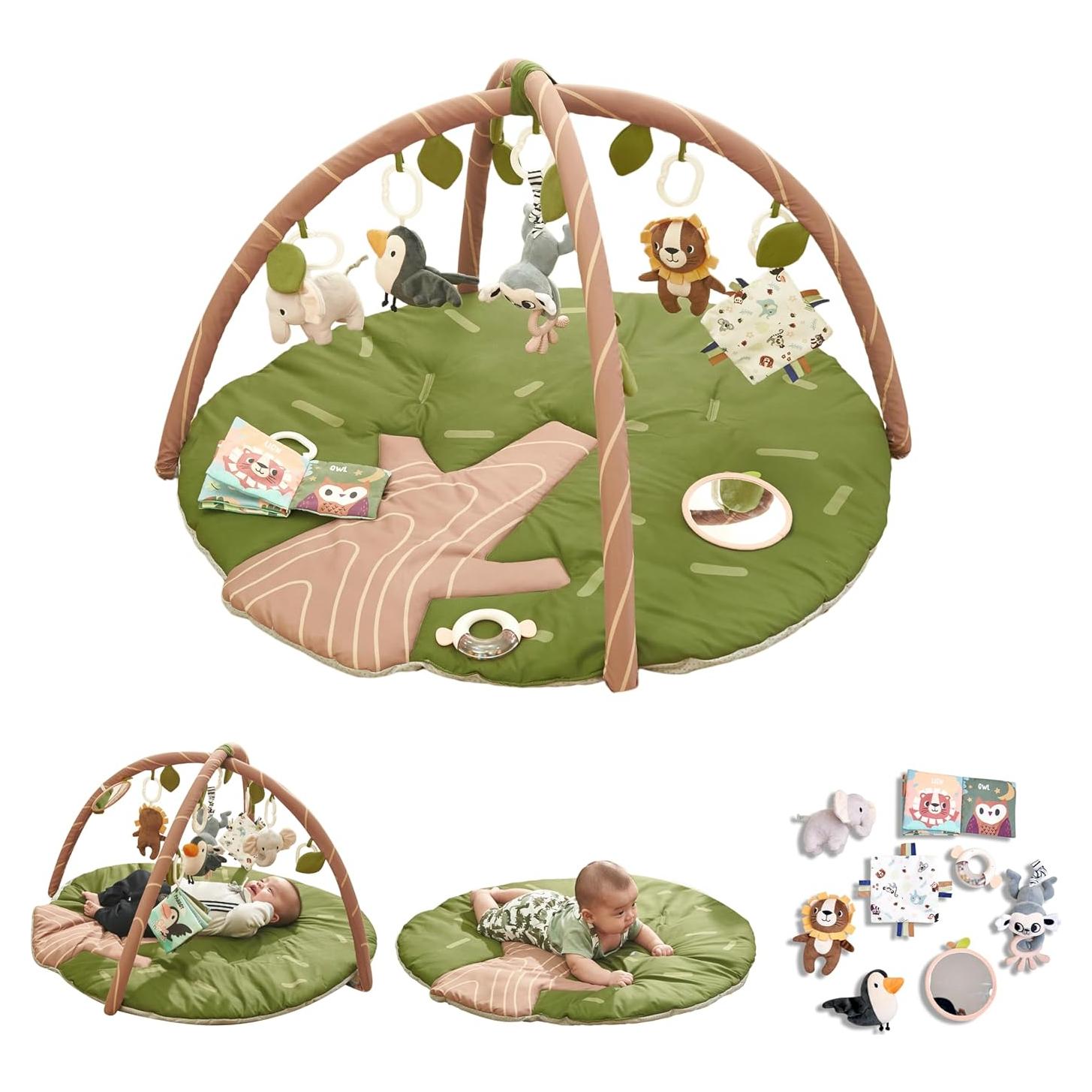 Alfombra de Juego para Bebés Safari - 8 Juguetes Desmontables