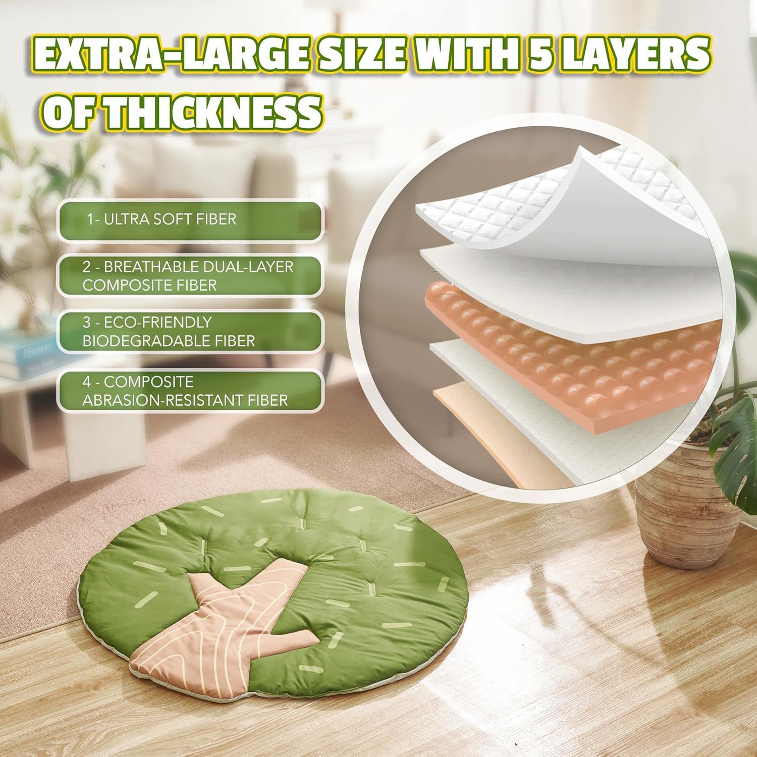 Alfombra de Juego para Bebés Safari - 8 Juguetes Desmontables