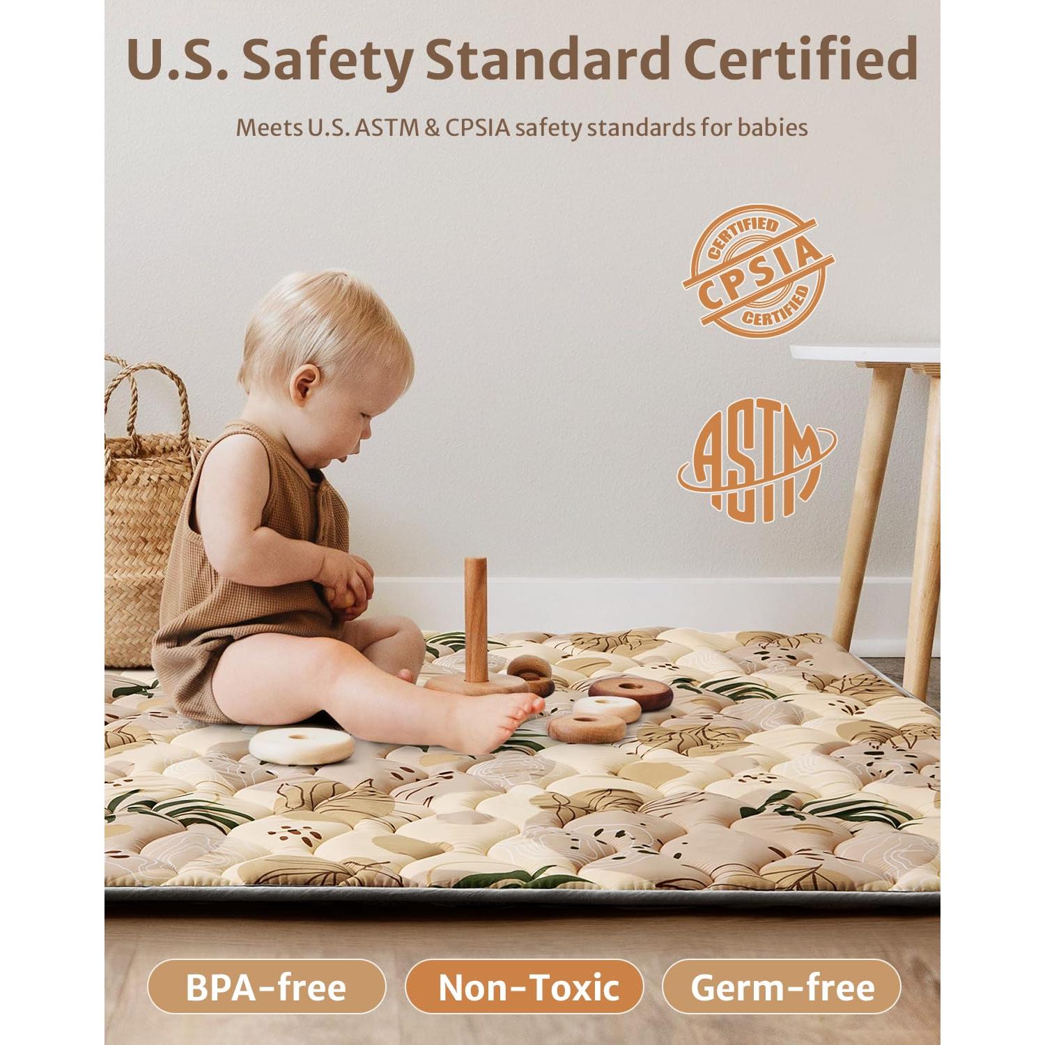 Alfombrilla de Juego para Bebés Diario Placentero 50x50 cm Antideslizante