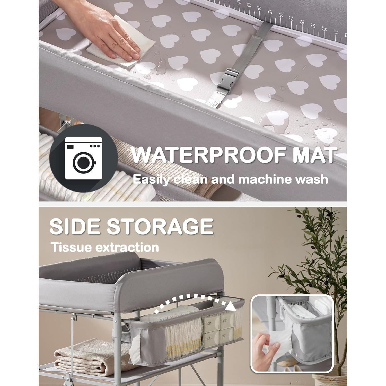 Mesa de Cambio BEKA Plegable Portátil Ajustable 86x80cm