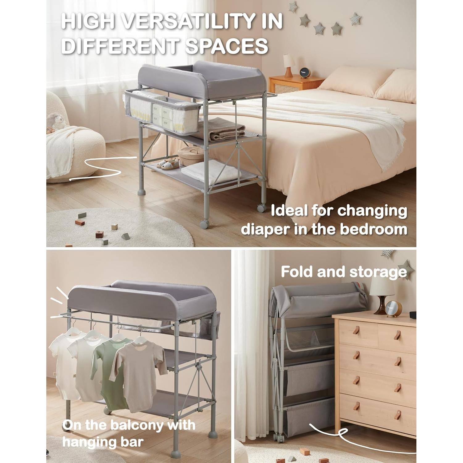 Mesa de Cambio BEKA Plegable Portátil Ajustable 86x80cm