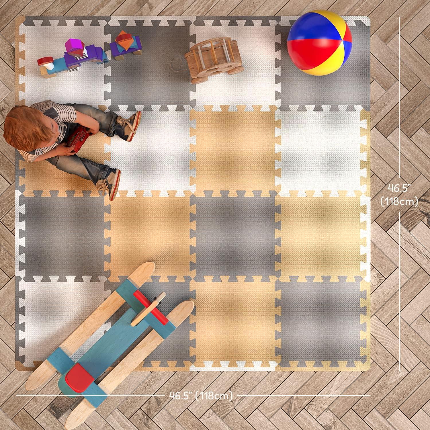 Mats de Juego de Espuma Suave Angels 32 Pcs 1.48 m² No Tóxicos