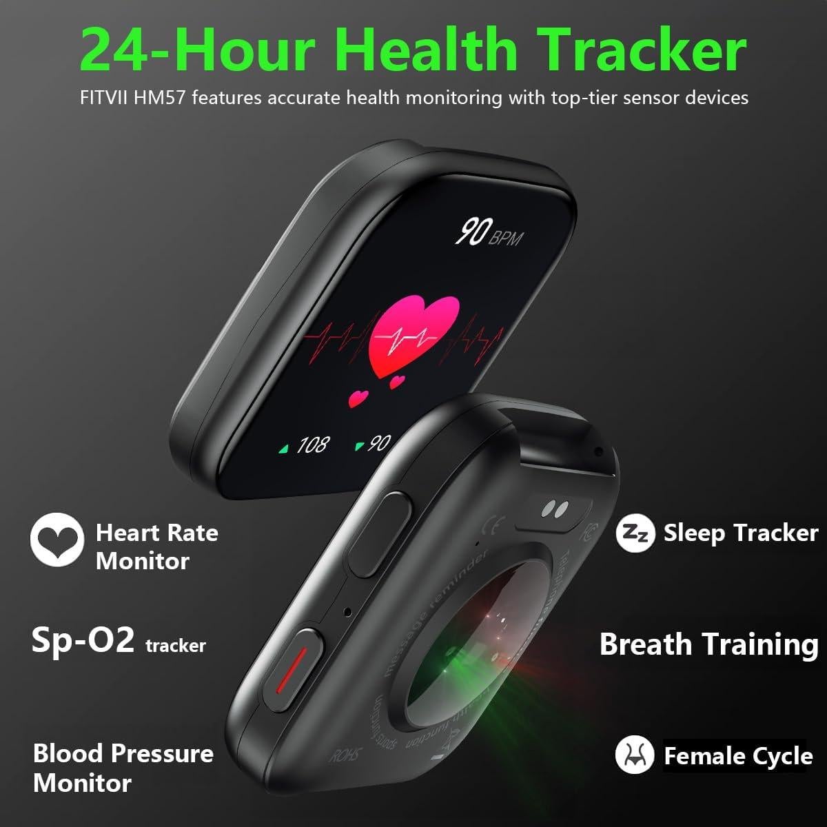 Reloj Inteligente FITVII HM57 con Monitoreo de Salud