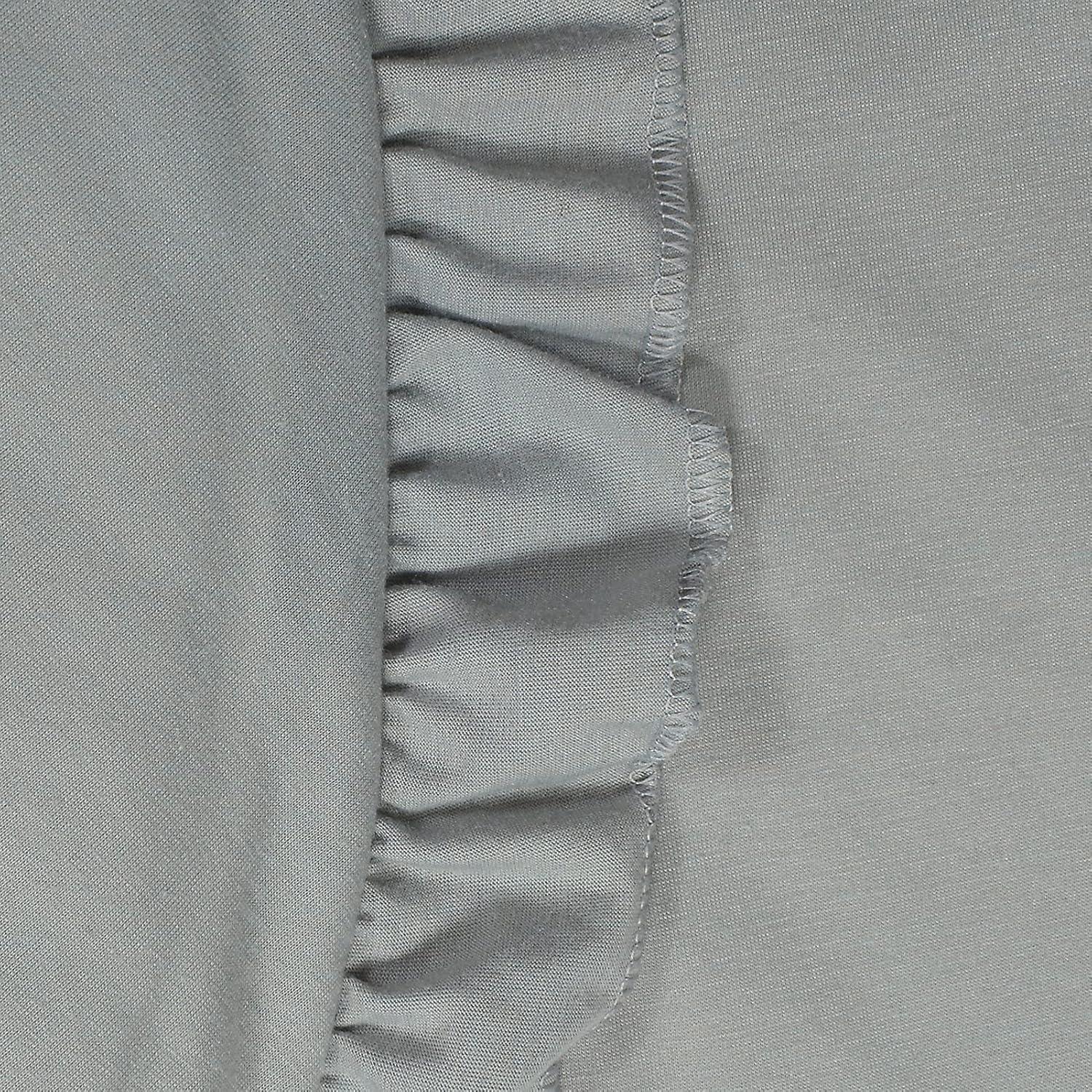 Alfombra de Juego Redonda ABREEZE Algodón 1.0m Gris Claro