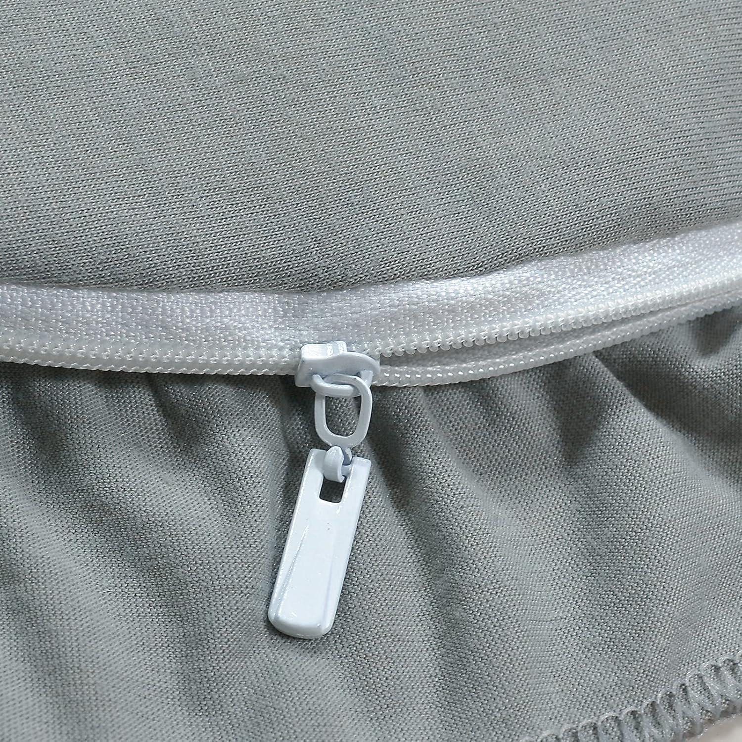 Alfombra de Juego Redonda ABREEZE Algodón 1.0m Gris Claro