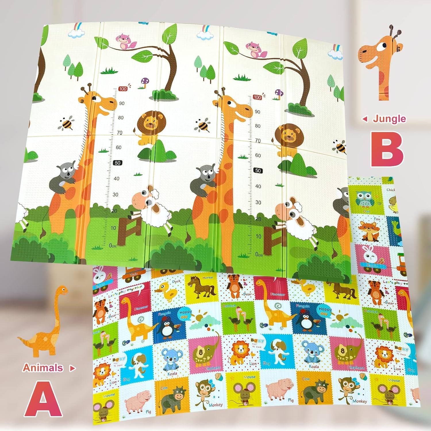 Alfombra de Juego para Bebés Mergren 200x180 cm Antideslizante