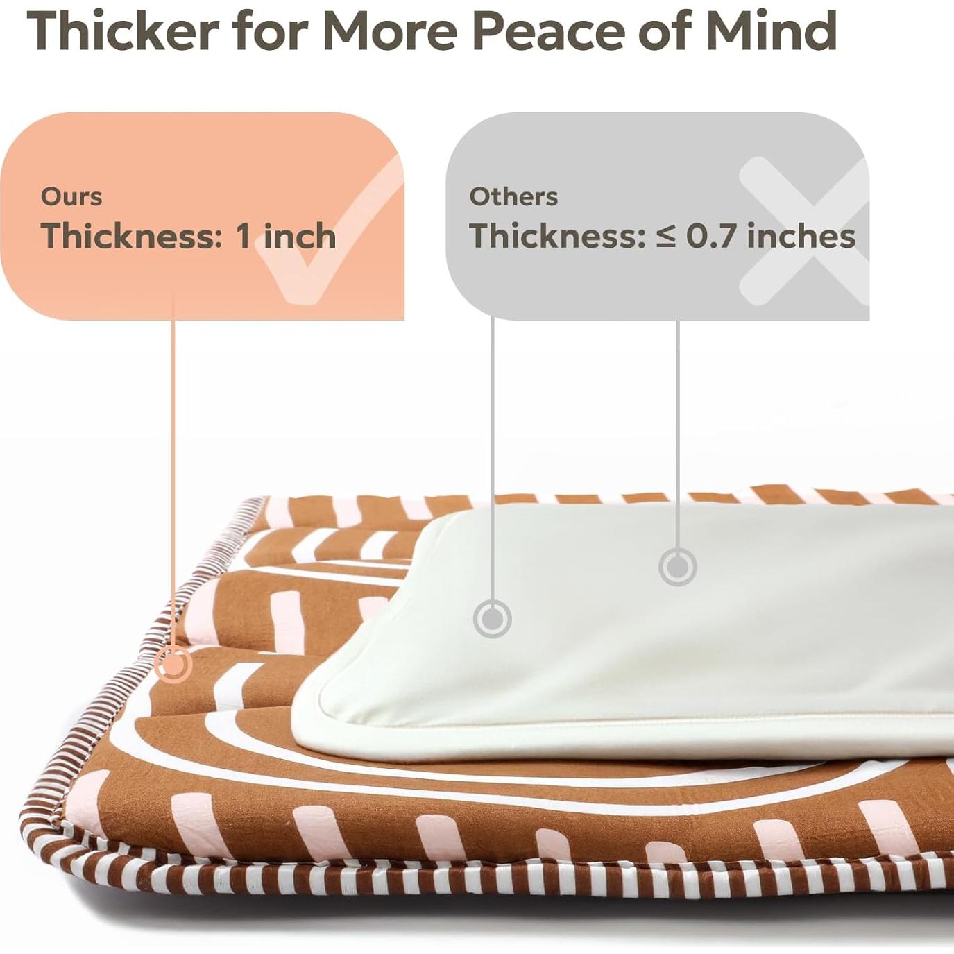 Alfombra de Juego para Bebés Marrón 180x150cm Antideslizante