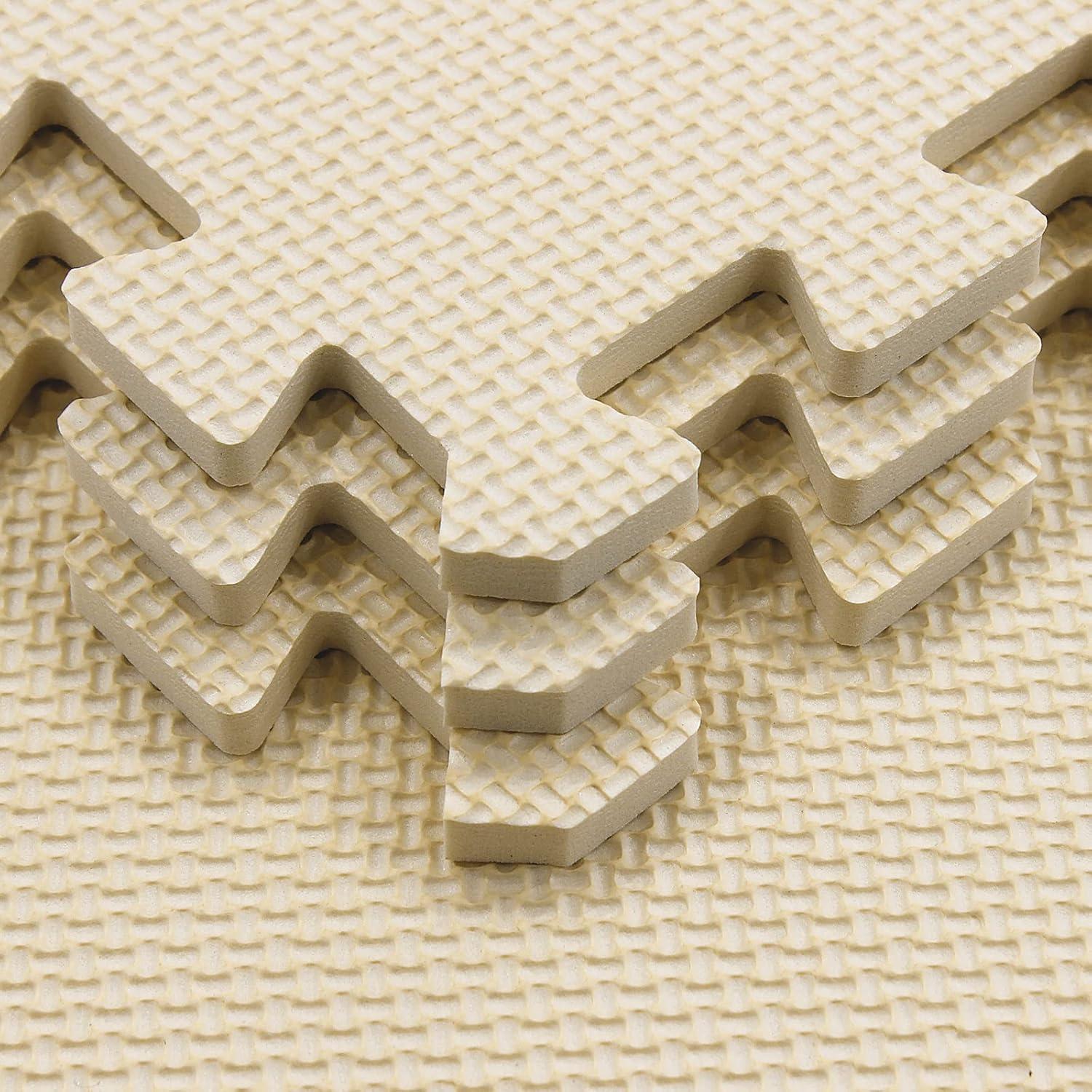 Alfombra Puzzle Yostrong 18 Azulejos EVA Beige 1.49 m²