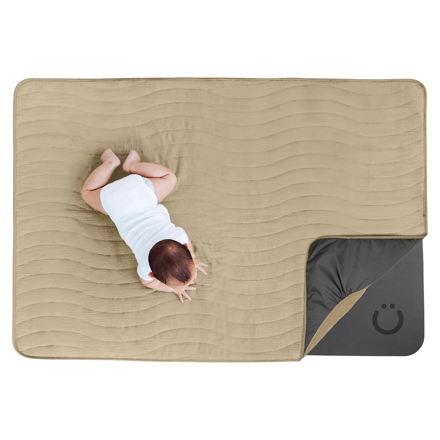 Alfombra de Piso Ubbi Baby 1.45m x 1.07m Acolchada Taupe