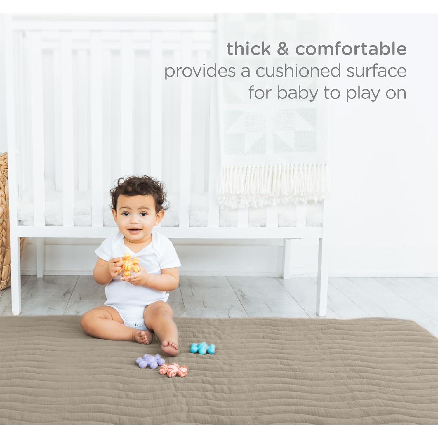 Alfombra de Piso Ubbi Baby 1.45m x 1.07m Acolchada Taupe