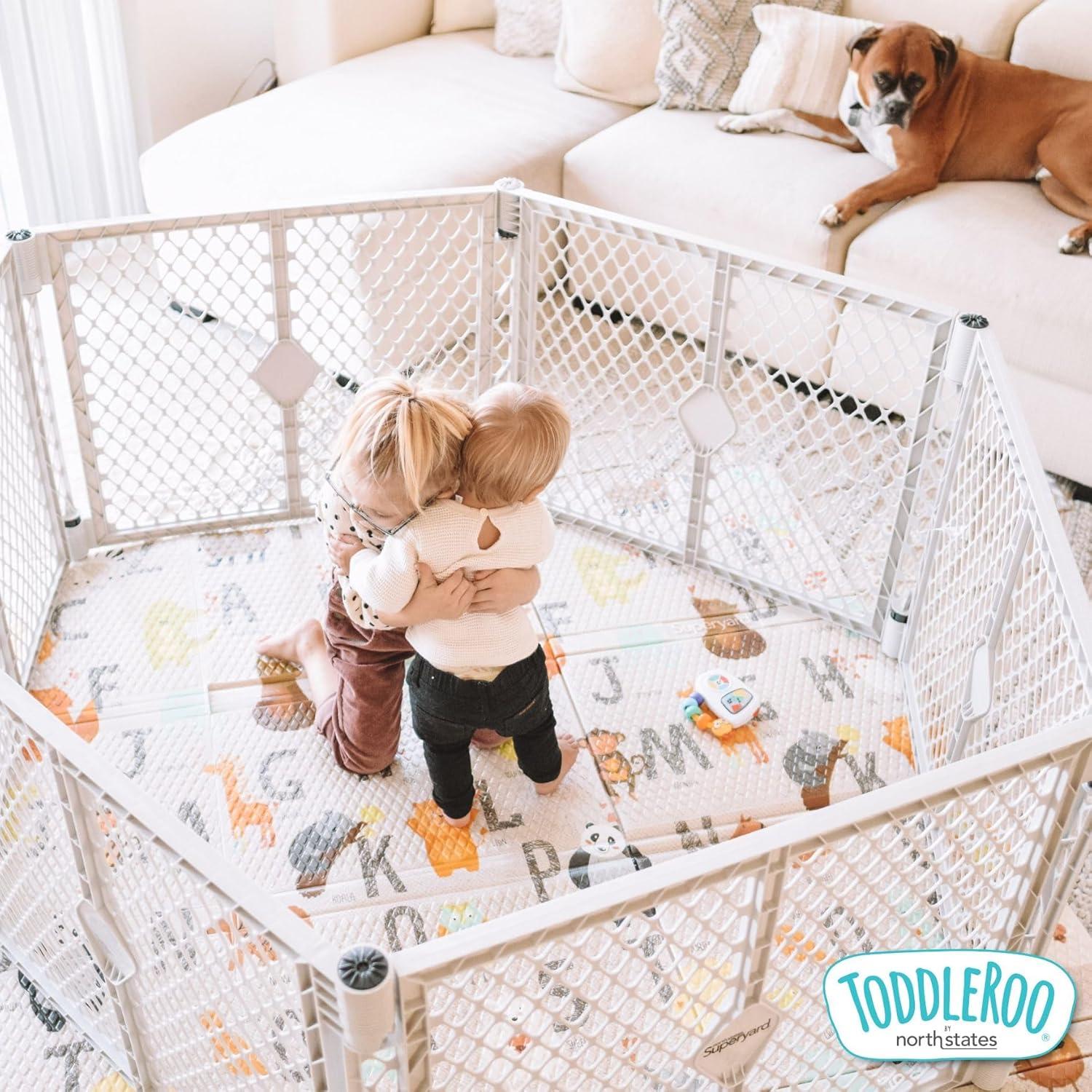 Alfombra de Juego Plegable Toddleroo ABC 180x180 cm - Segura y Resistente al Agua