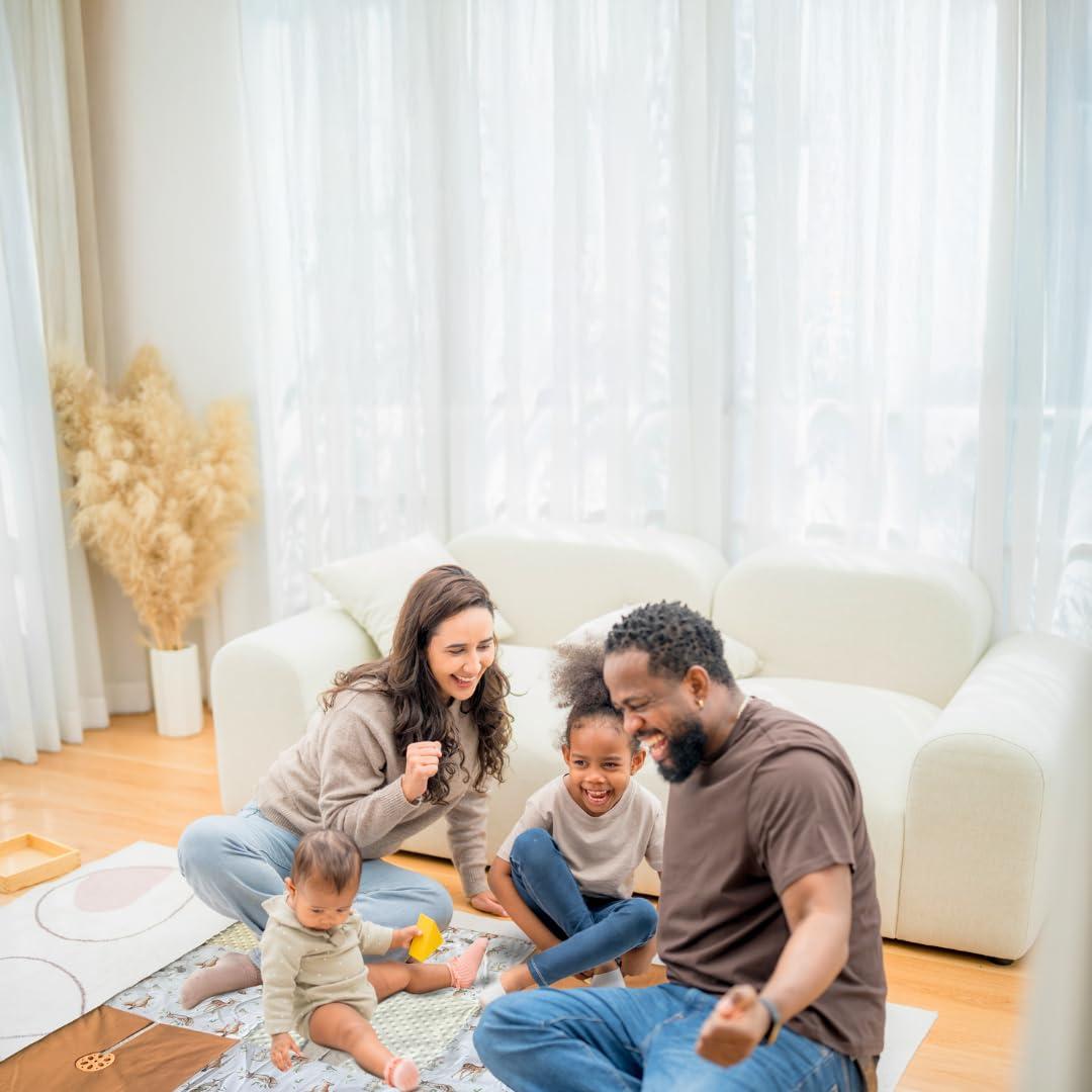 Alfombra de Juego para Bebés LILDUO 109x109 cm Acolchada