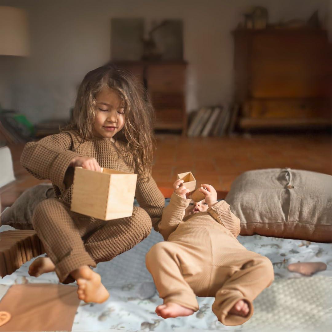 Alfombra de Juego para Bebés LILDUO 109x109 cm Acolchada