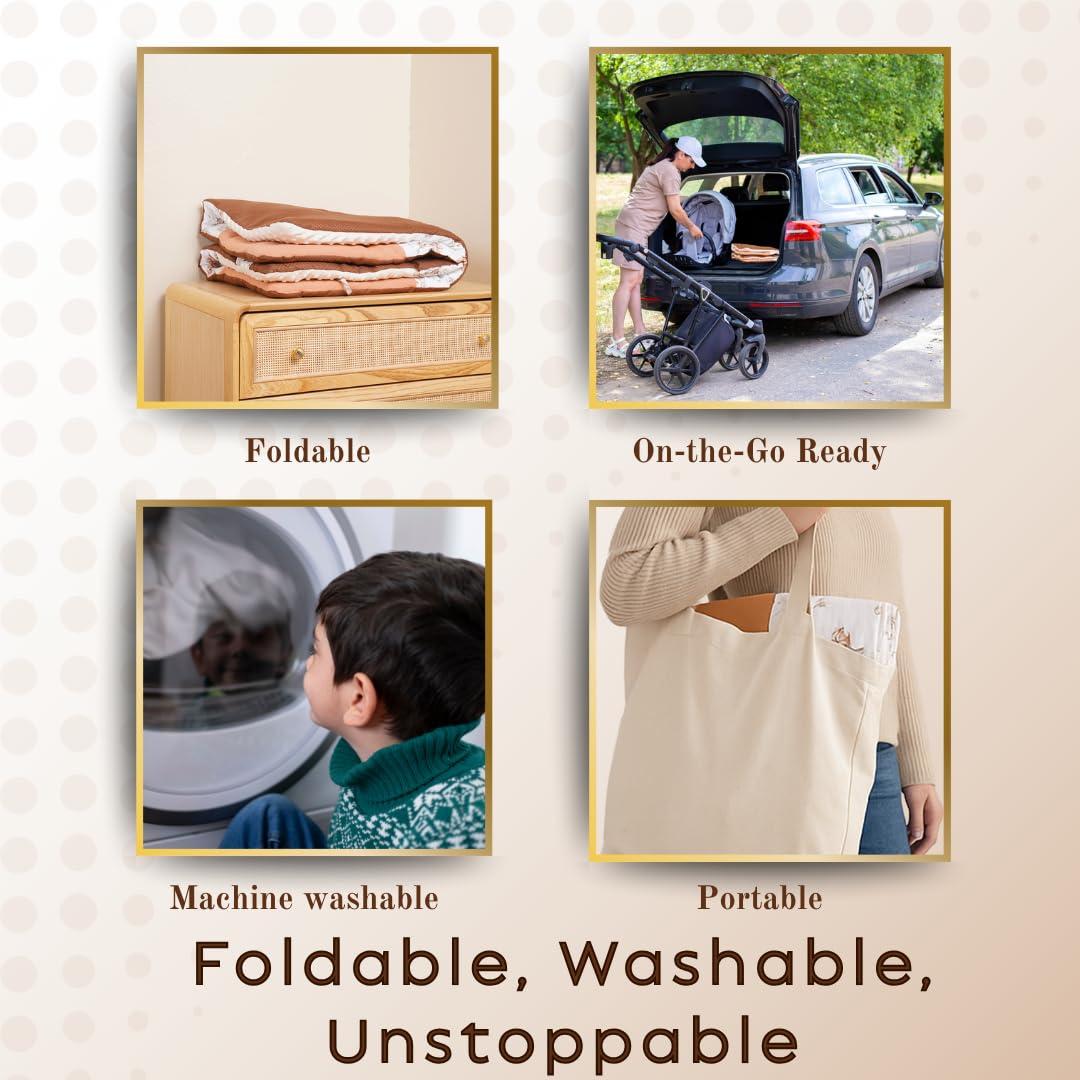 Alfombra de Juego para Bebés LILDUO 109x109 cm Acolchada