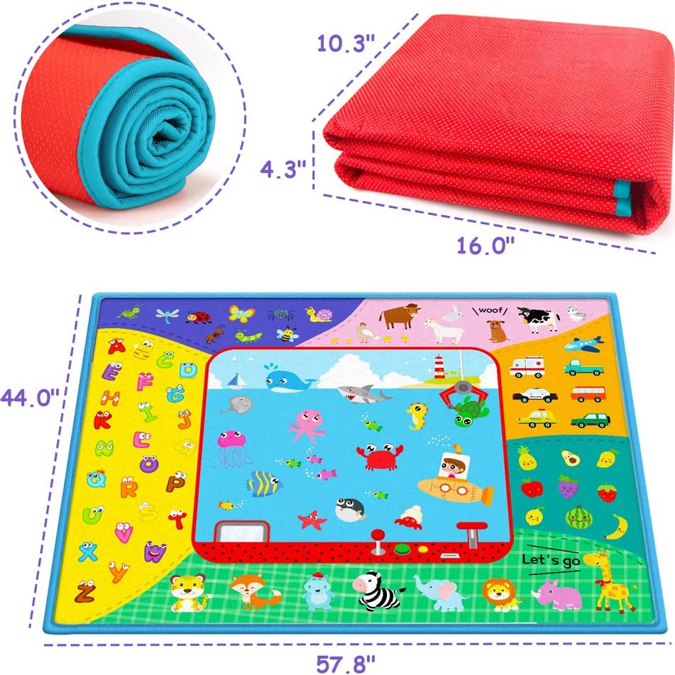 Alfombra de Juego Plegable de Algodón para Bebés 147x112cm