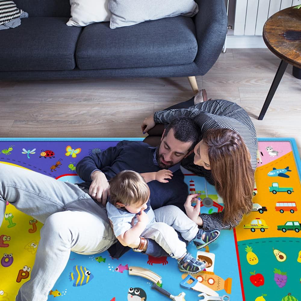 Alfombra de Juego Plegable de Algodón para Bebés 147x112cm