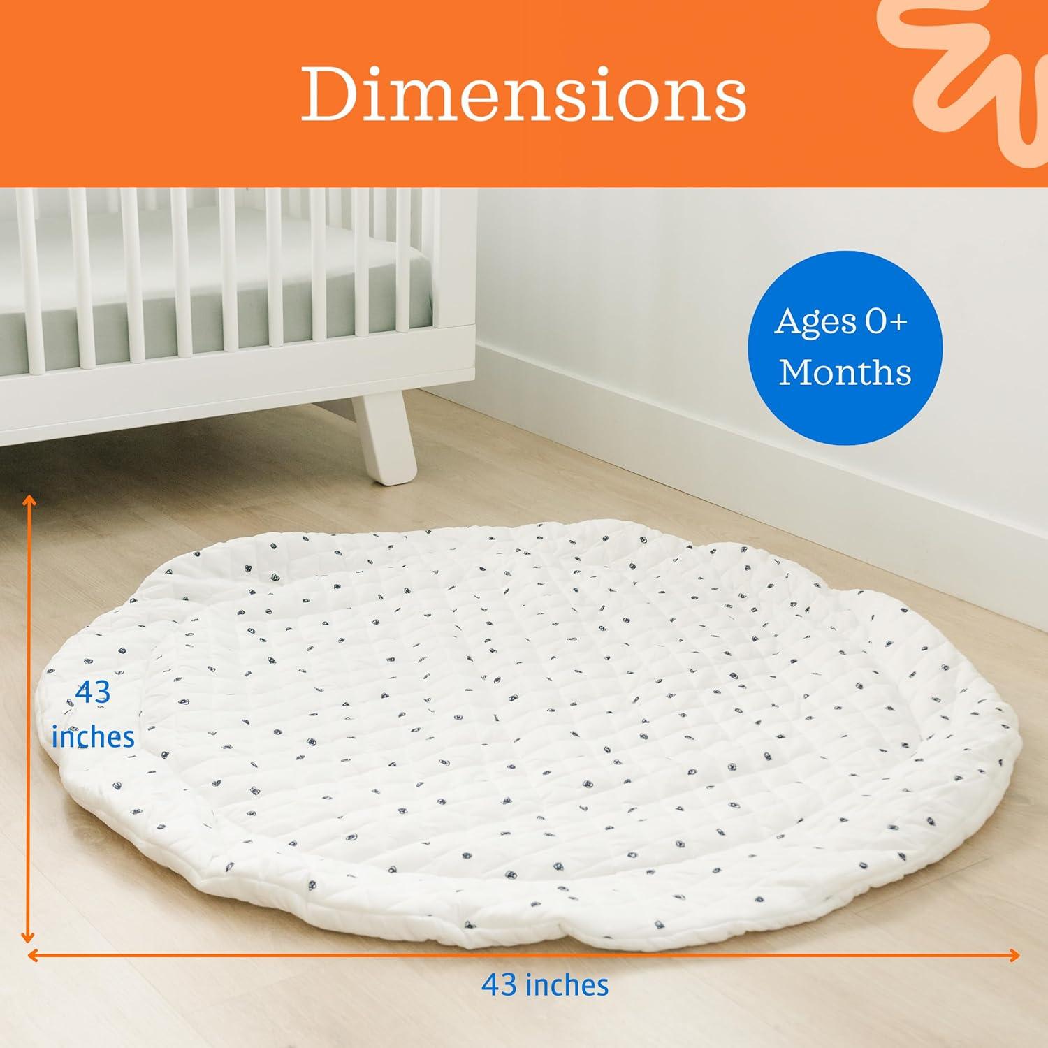 Alfombra de Juego Acolchada Poppyseed 109 cm Lavable para Bebés