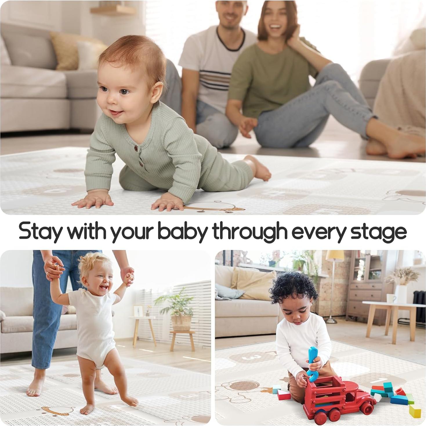 Alfombra de Juego Mloong para Bebés 180x150 cm Impermeable