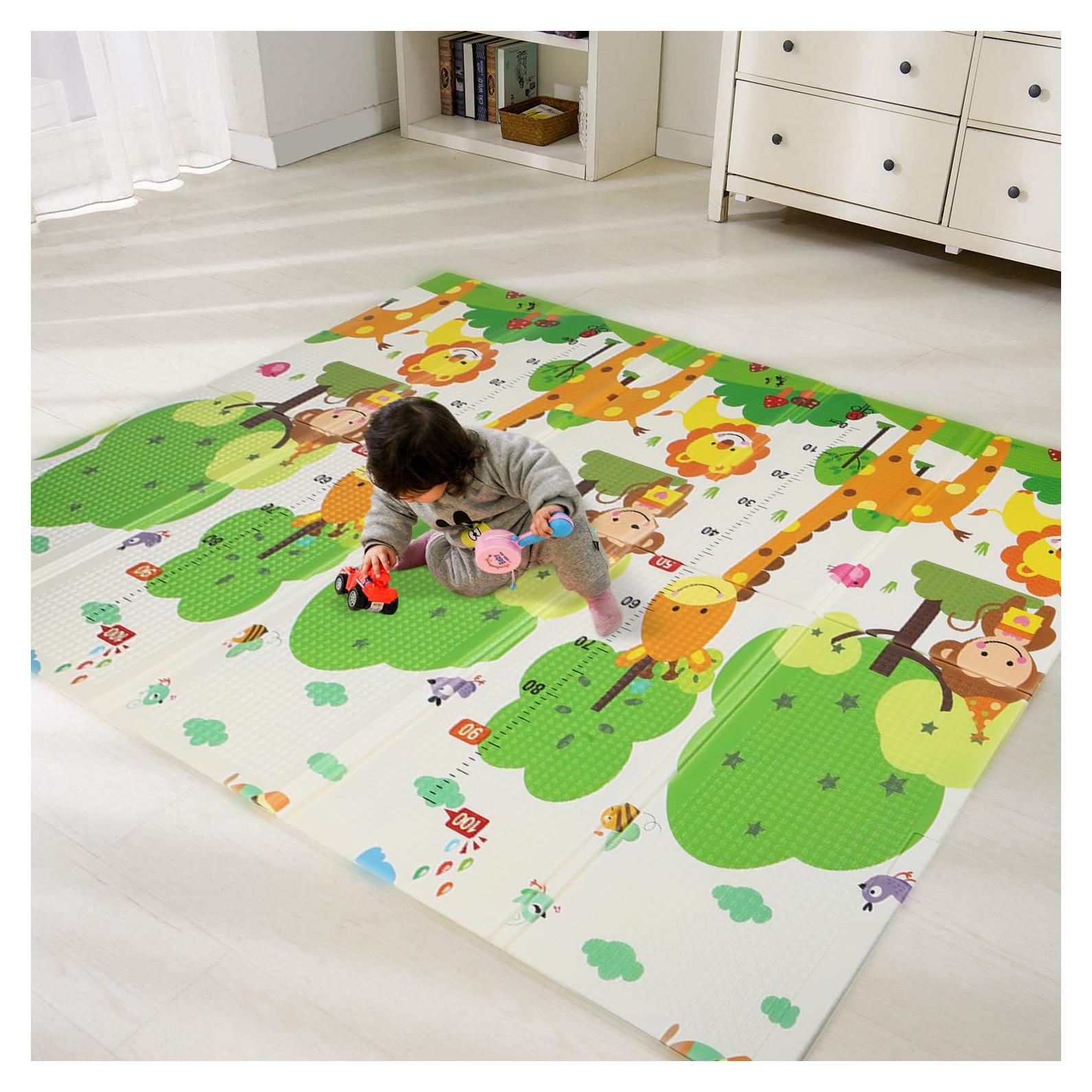 Alfombra de Juego BAMMAX Jirafas 178x198 cm Impermeable