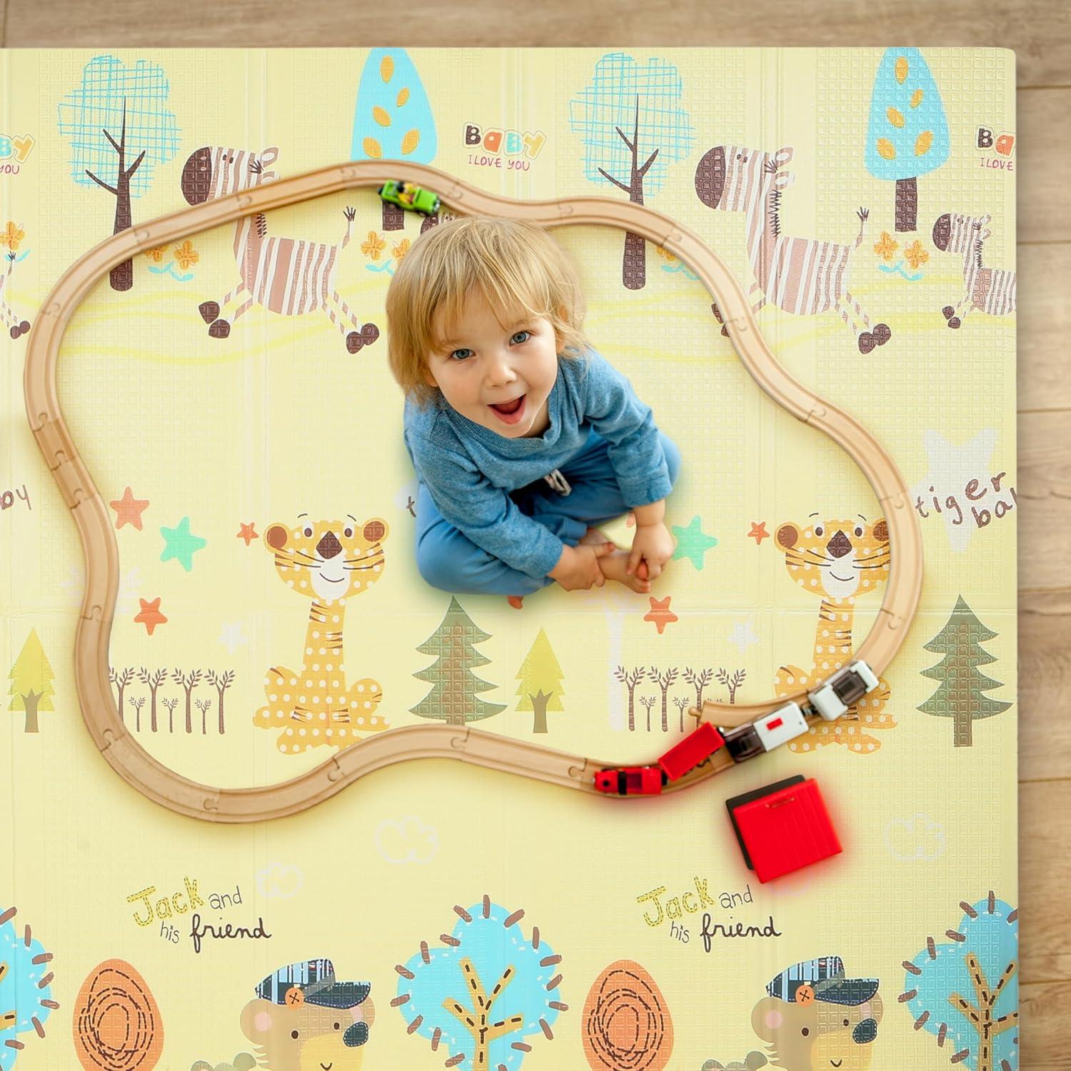 Alfombra de Juego BAMMAX Jirafas 178x198 cm Impermeable