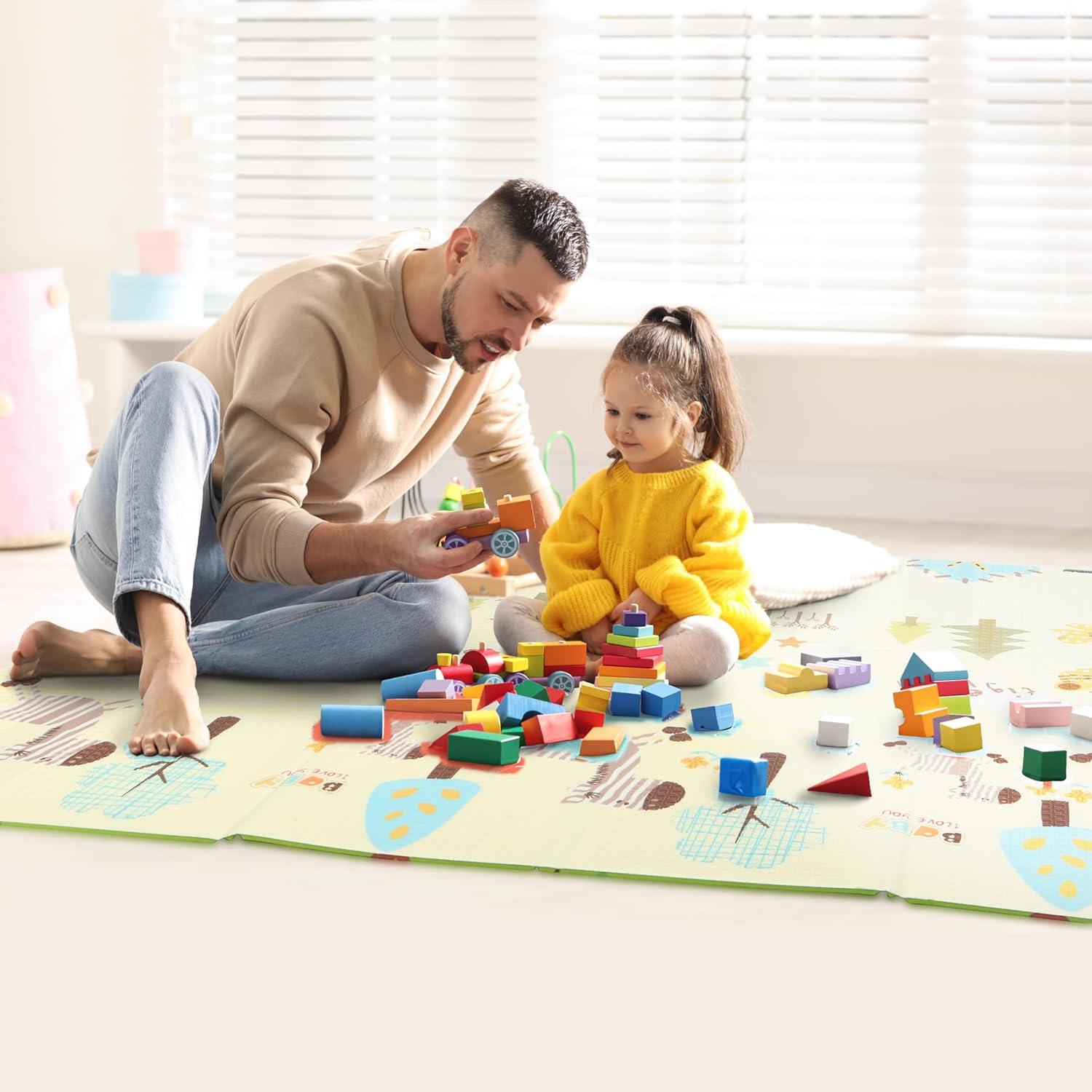 Alfombra de Juego BAMMAX Jirafas 178x198 cm Impermeable