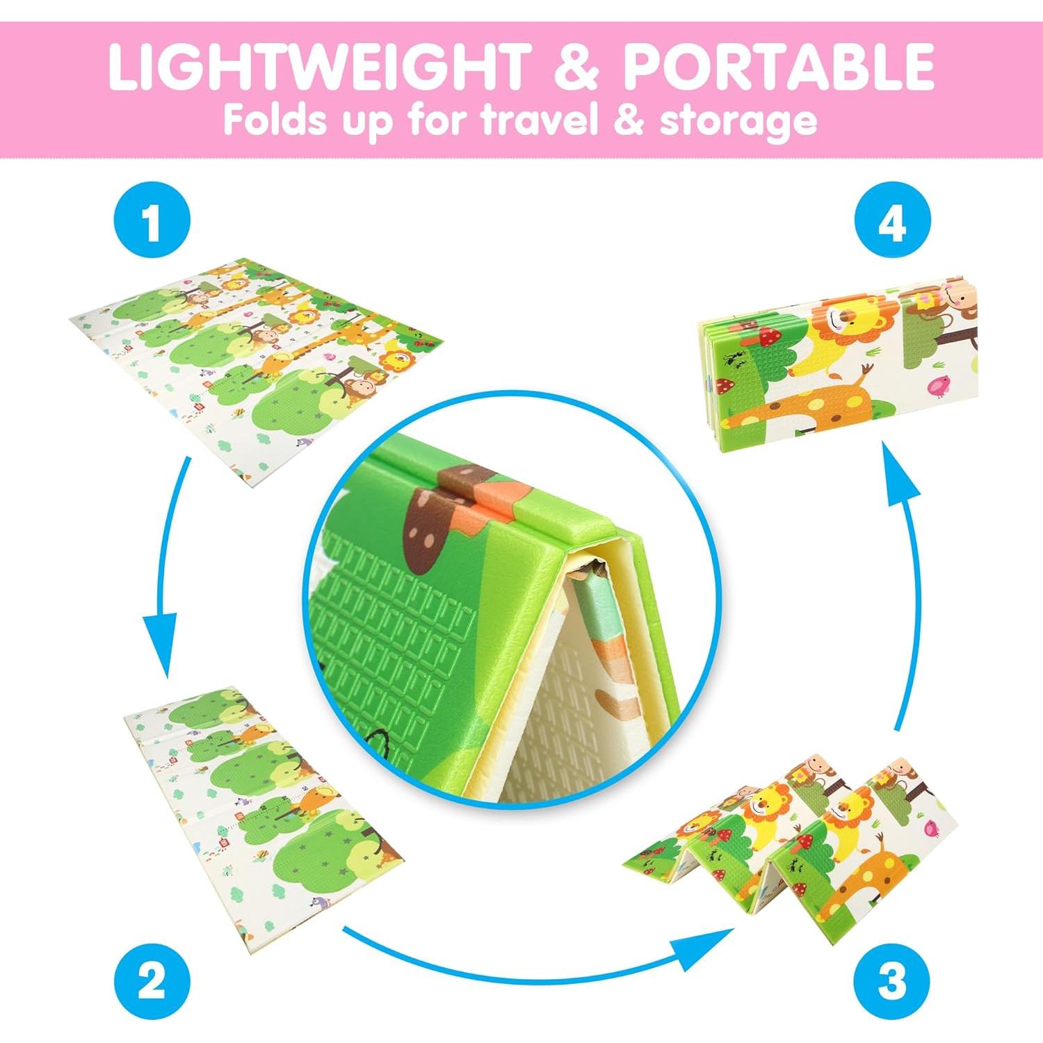 Alfombra de Juego BAMMAX Jirafas 178x198 cm Impermeable