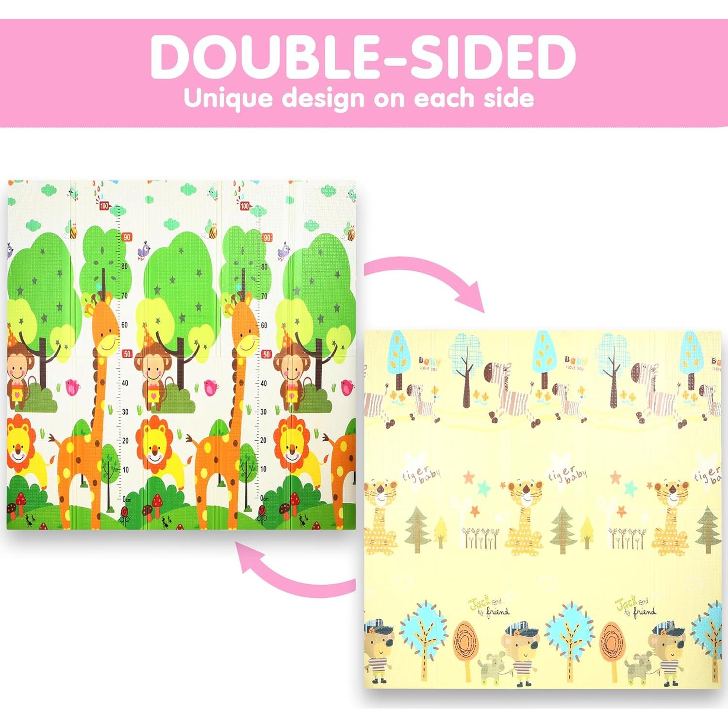 Alfombra de Juego BAMMAX Jirafas 178x198 cm Impermeable