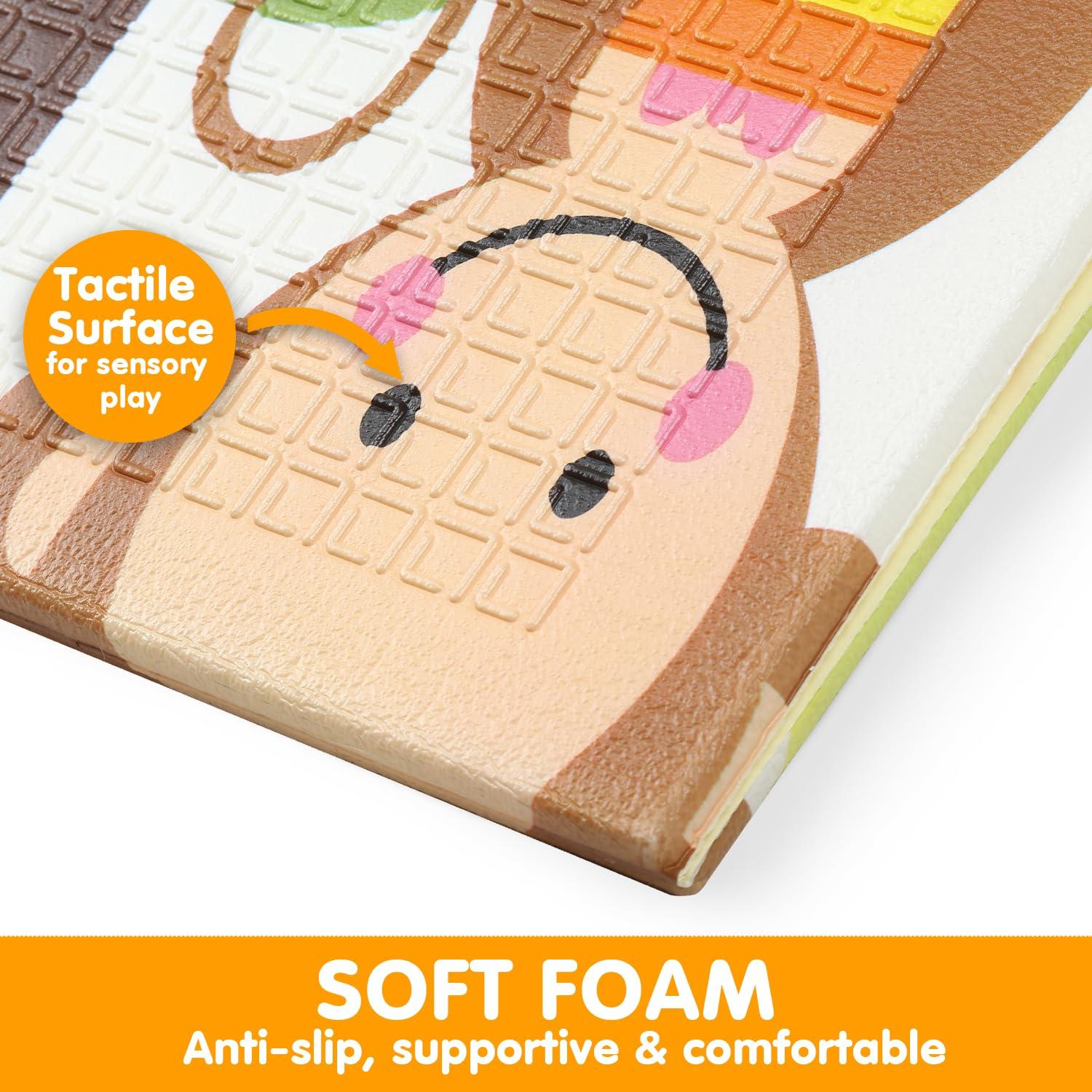 Alfombra de Juego BAMMAX Jirafas 178x198 cm Impermeable