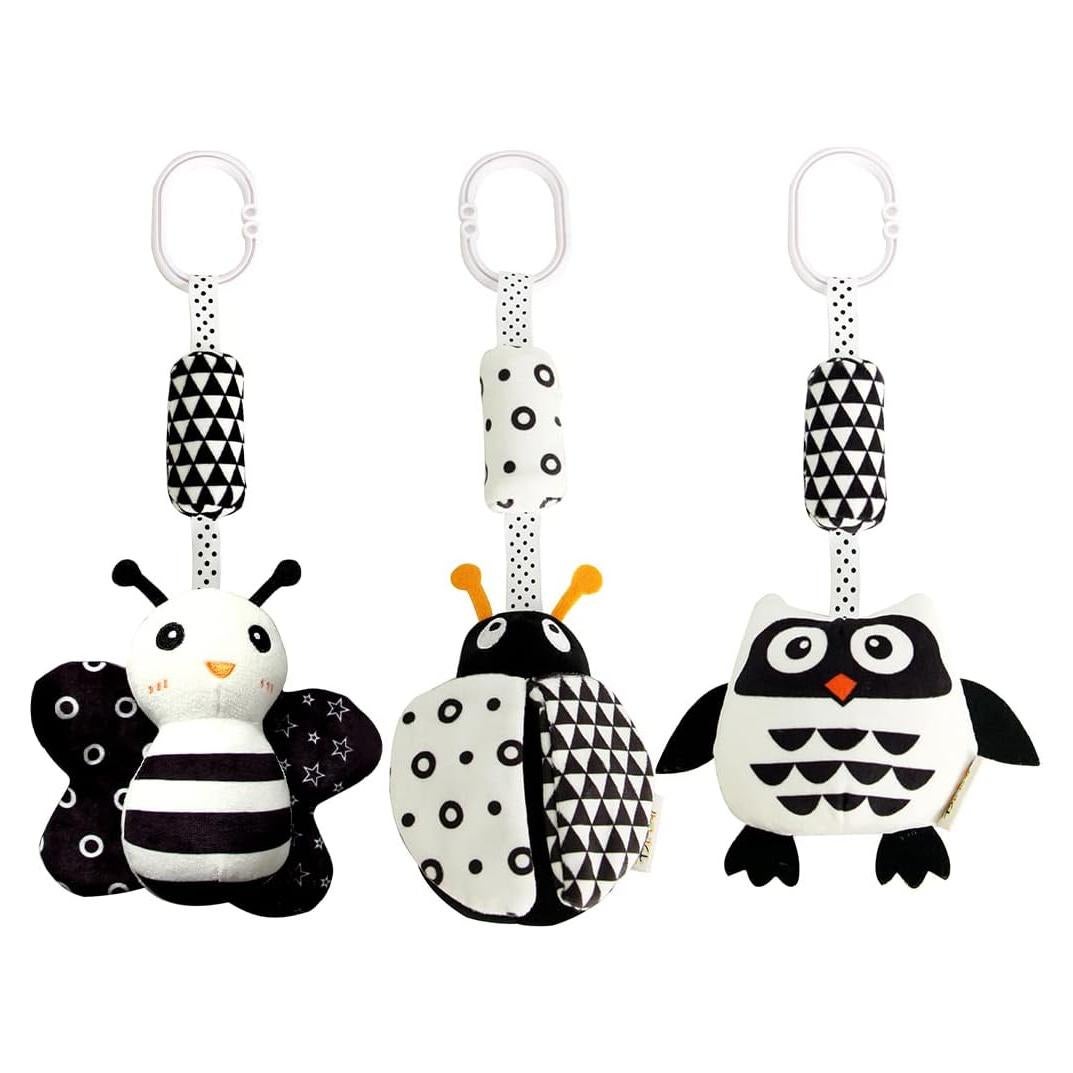 Juguetes Colgantes para Bebés KAKIBLIN - 3 Piezas Alto Contraste