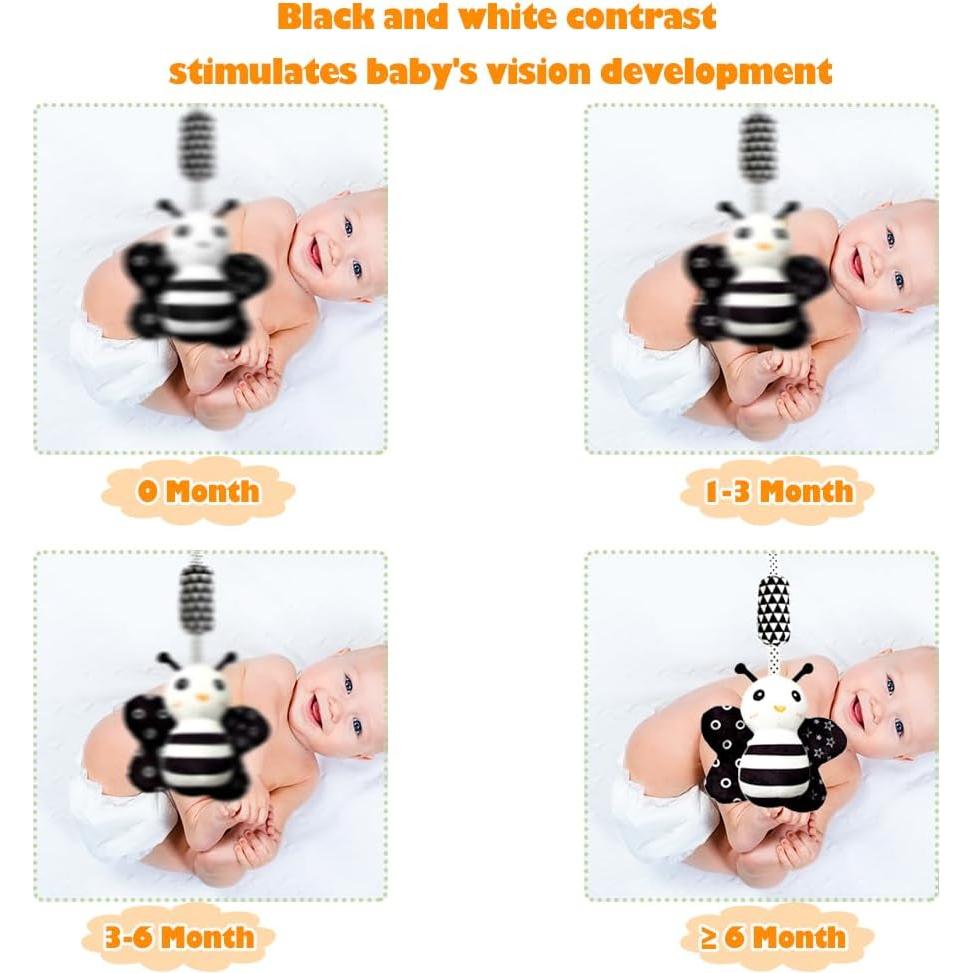 Juguetes Colgantes para Bebés KAKIBLIN - 3 Piezas Alto Contraste