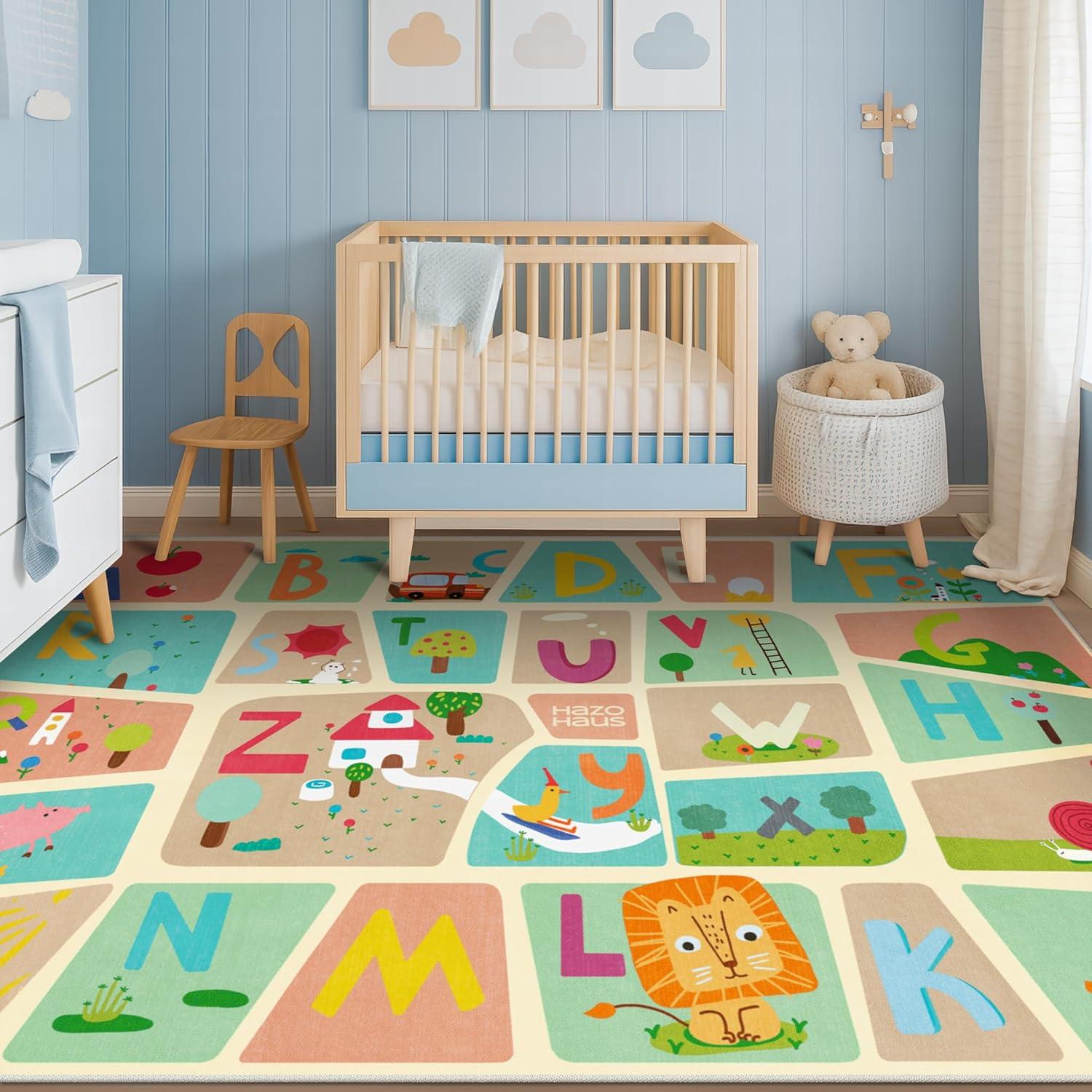 Alfombra Educativa Hazo Haus 5x7 Mapa del Alfabeto para Niños