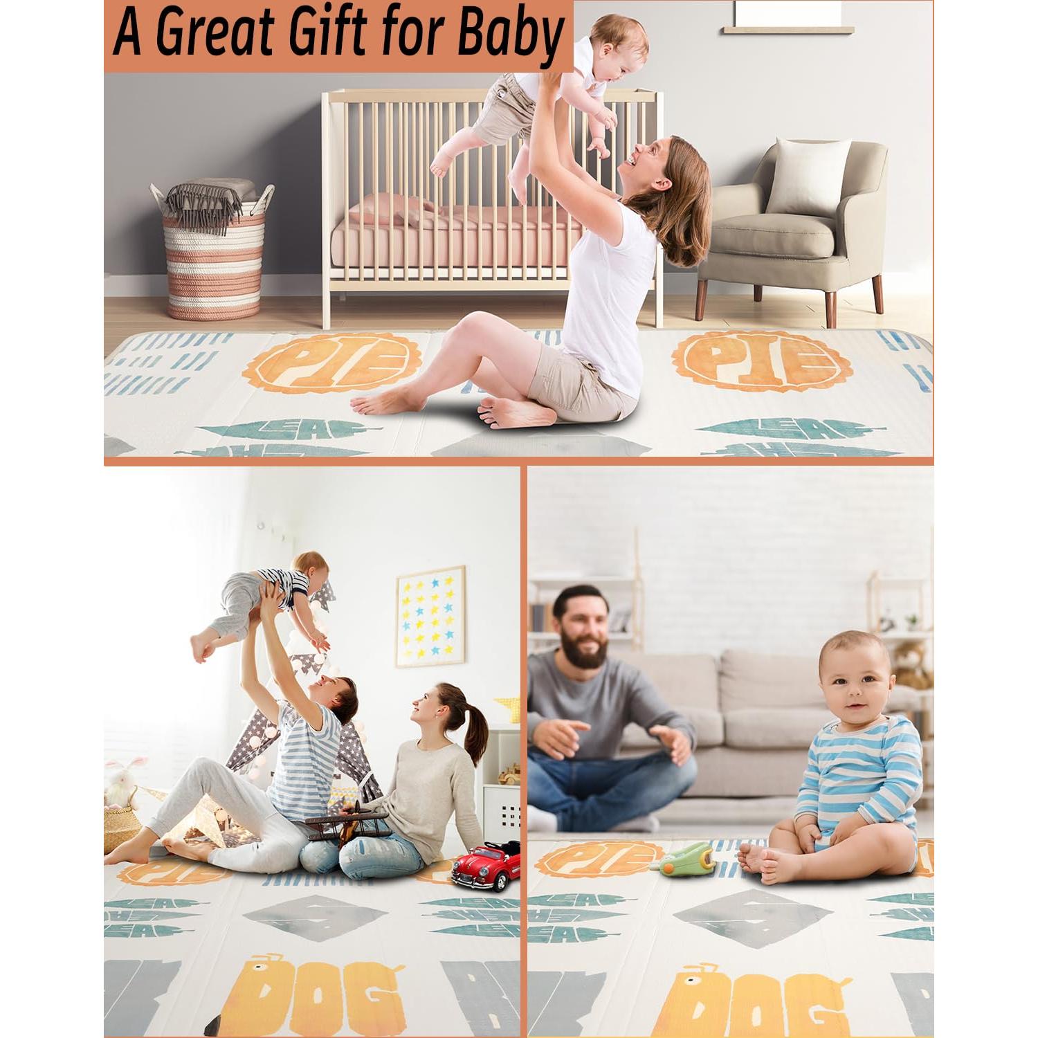 Alfombra de Juego Grande para Bebés 200x180 cm XPE Antideslizante