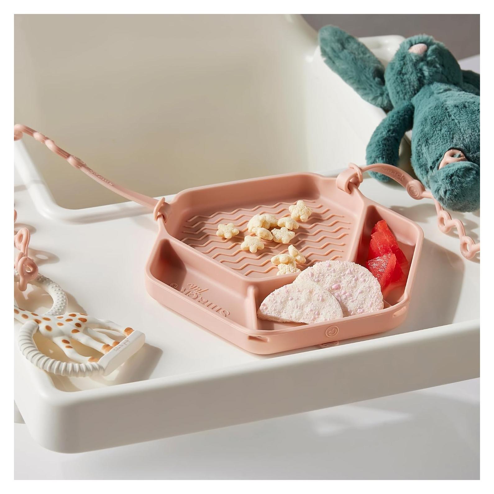 Placa de Succión Smack Fun Rosa Pálido para Bebés y Niños