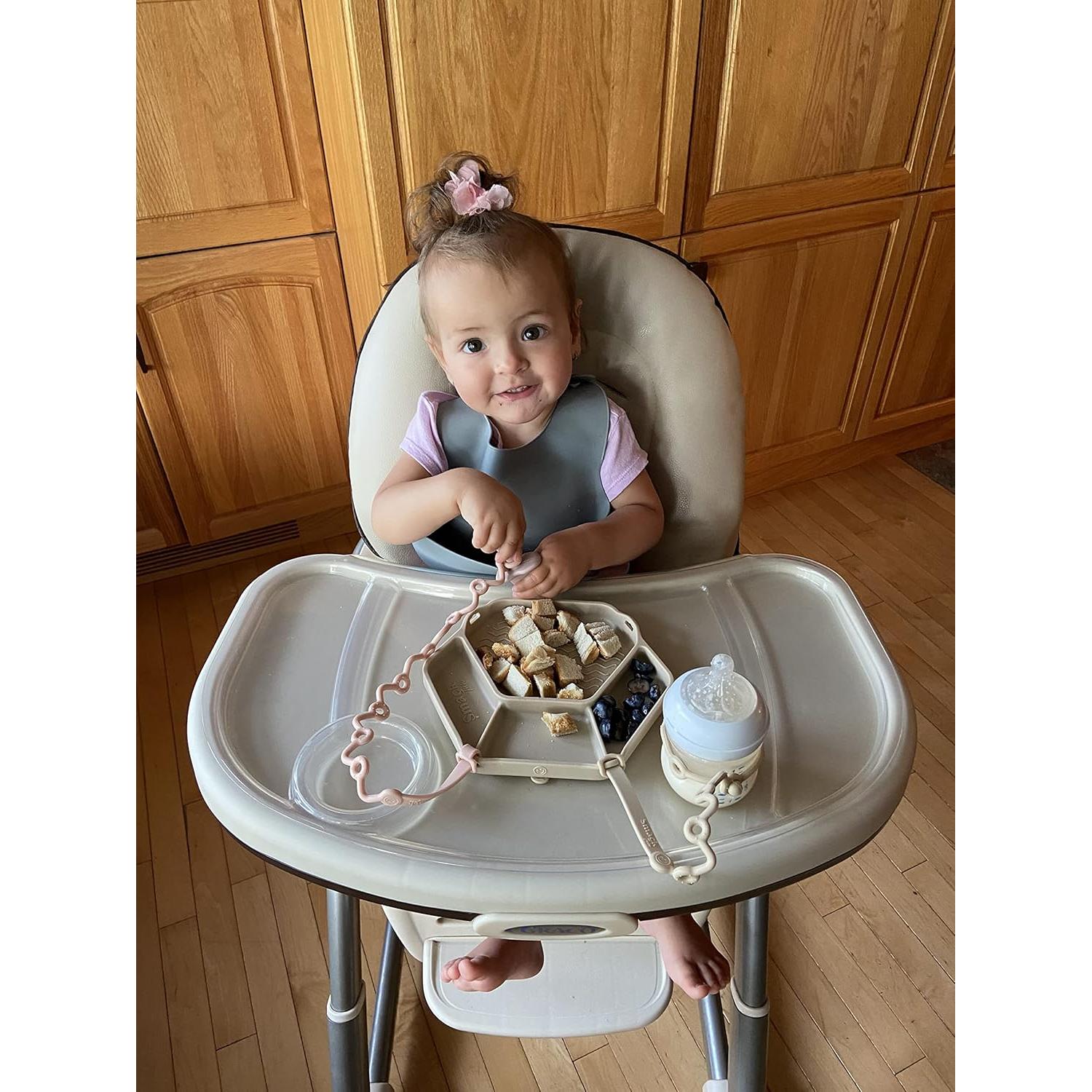 Placa de Succión Smack Fun Rosa Pálido para Bebés y Niños