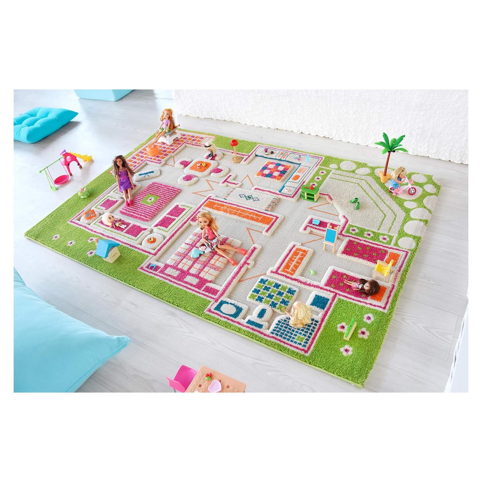 Alfombra de Juego 3D IVI Verde 1x1m Hipoalergénica Resistente