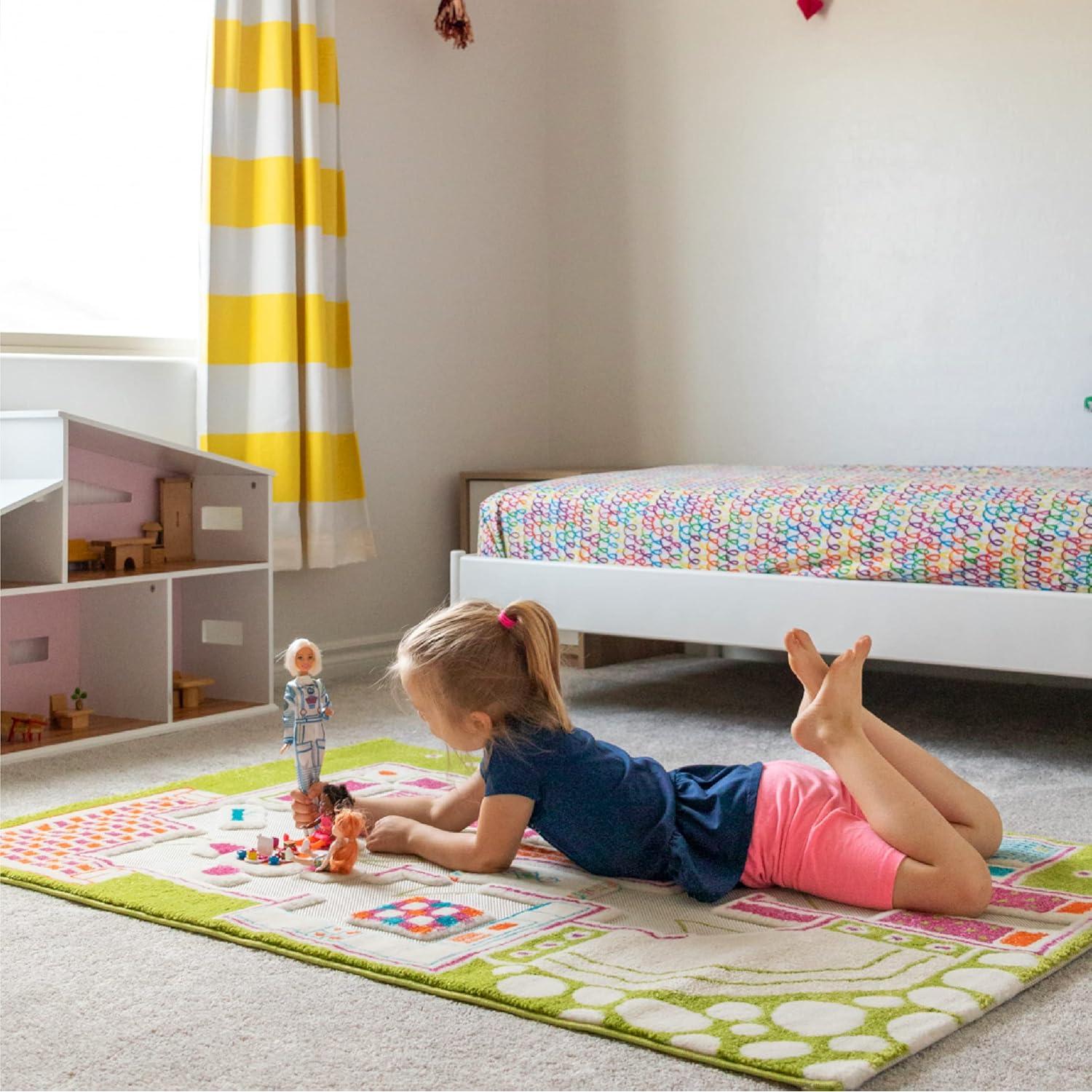 Alfombra de Juego 3D IVI Verde 1x1m Hipoalergénica Resistente