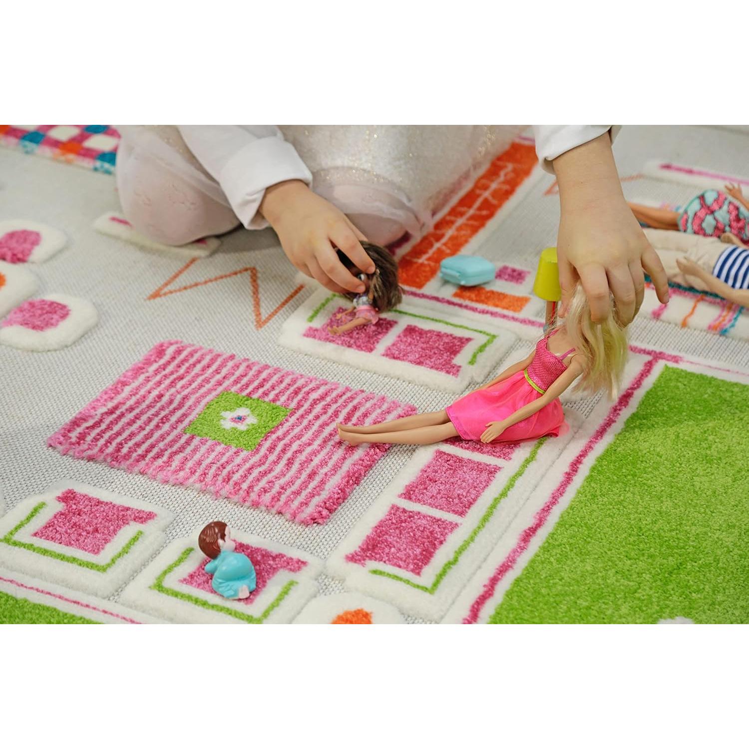 Alfombra de Juego 3D IVI Verde 1x1m Hipoalergénica Resistente