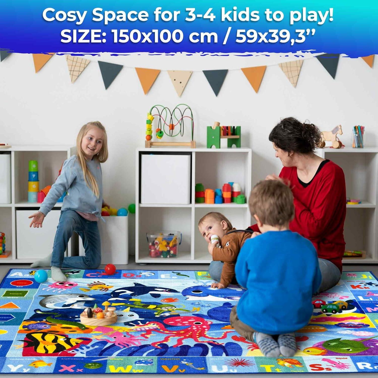 Manta de Juego para Bebés QUOKKA 150x112 cm + Libro Montessori