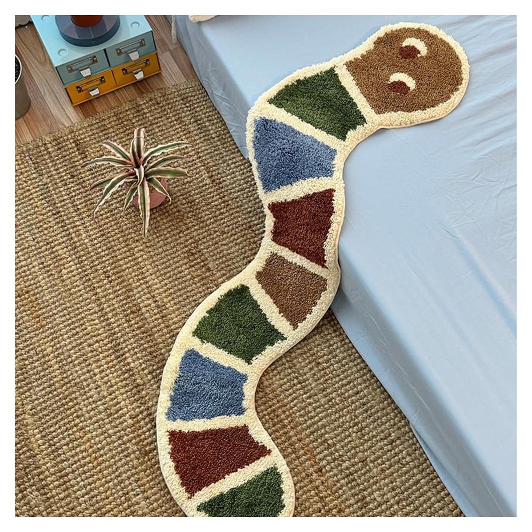 Alfombra Suave Antideslizante Serpiente gdmgdr 120x35cm