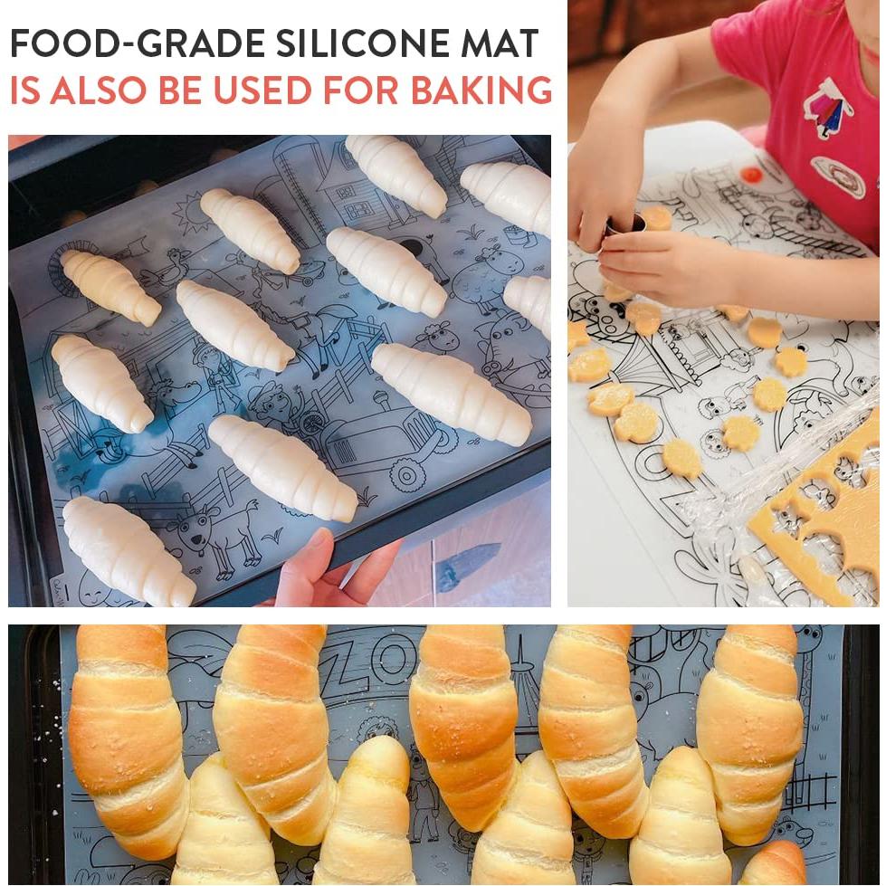 Mantel de Silicona Reutilizable Prince Lionheart Dino 22.6x16.8cm