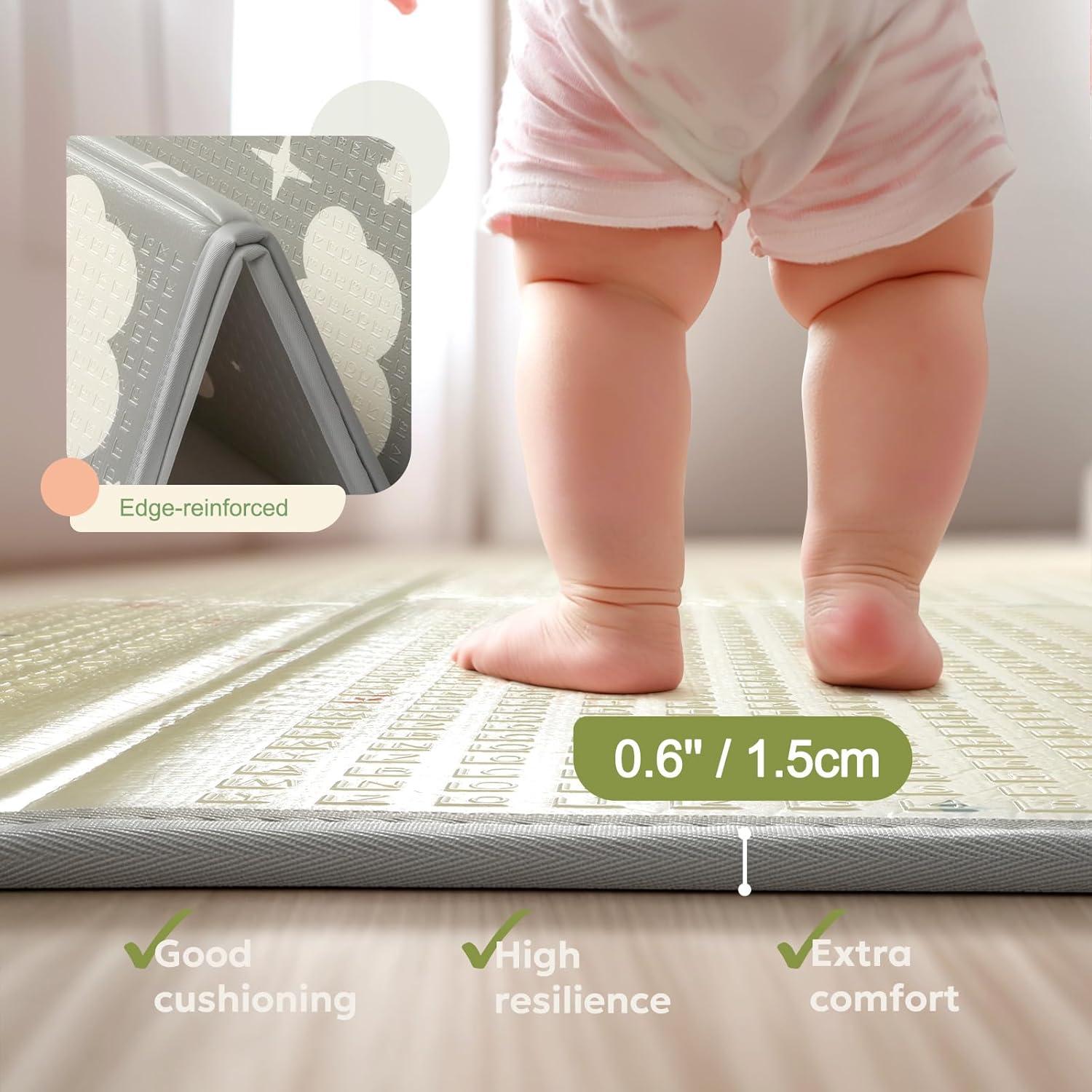 Alfombra de Juego Plegable Reversible XPE 200x180cm Arcoíris