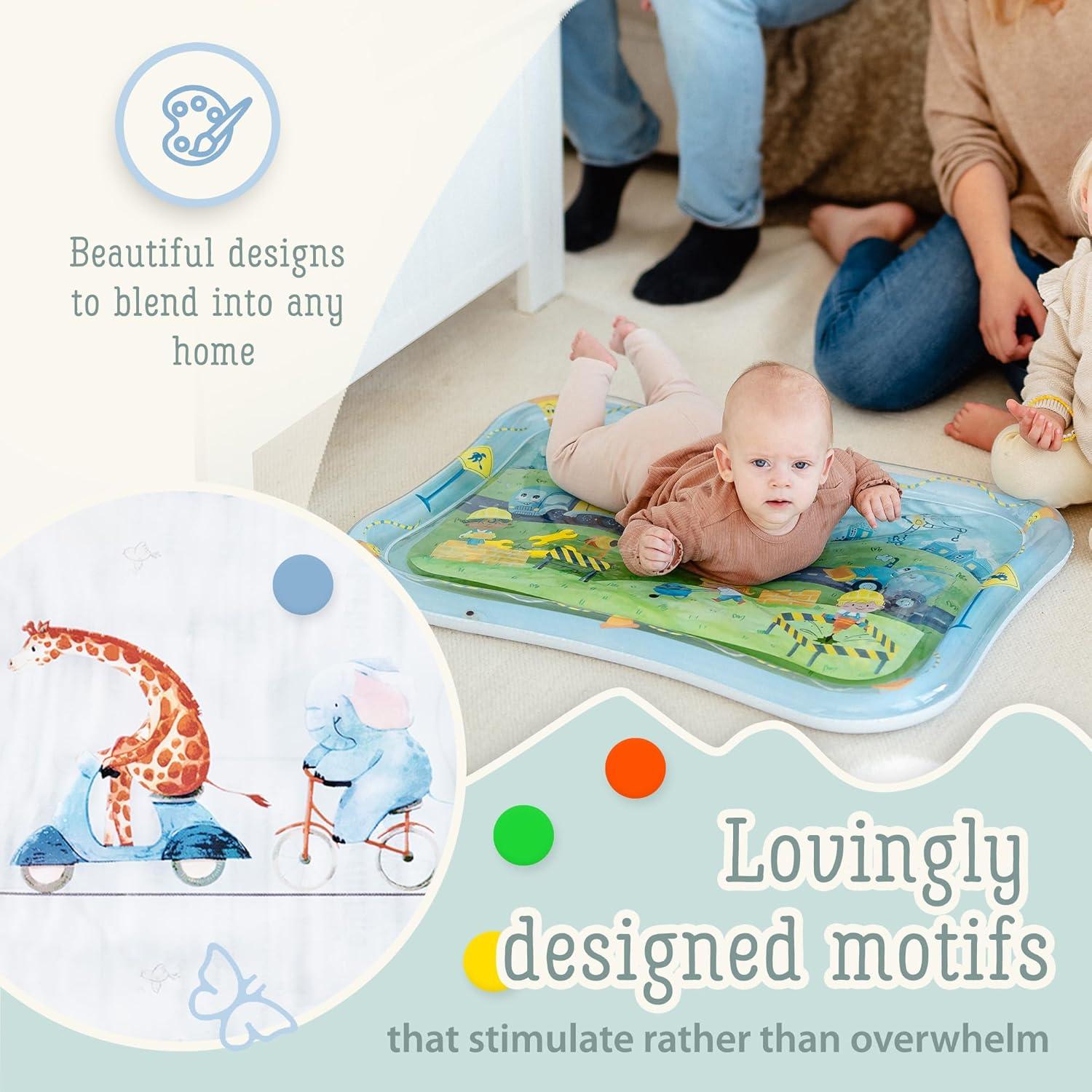 Alfombra de Agua Tummy Time Freudeskind XXL 81x61 cm Segura