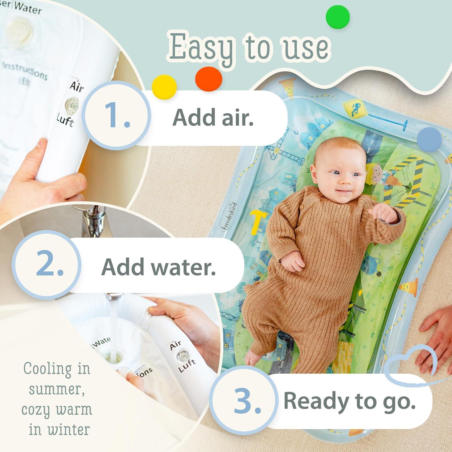 Alfombra de Agua Tummy Time Freudeskind XXL 81x61 cm Segura