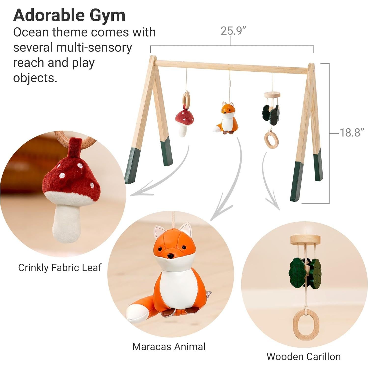 Gimnasio de Actividad de Madera Little Big Friends Bosque