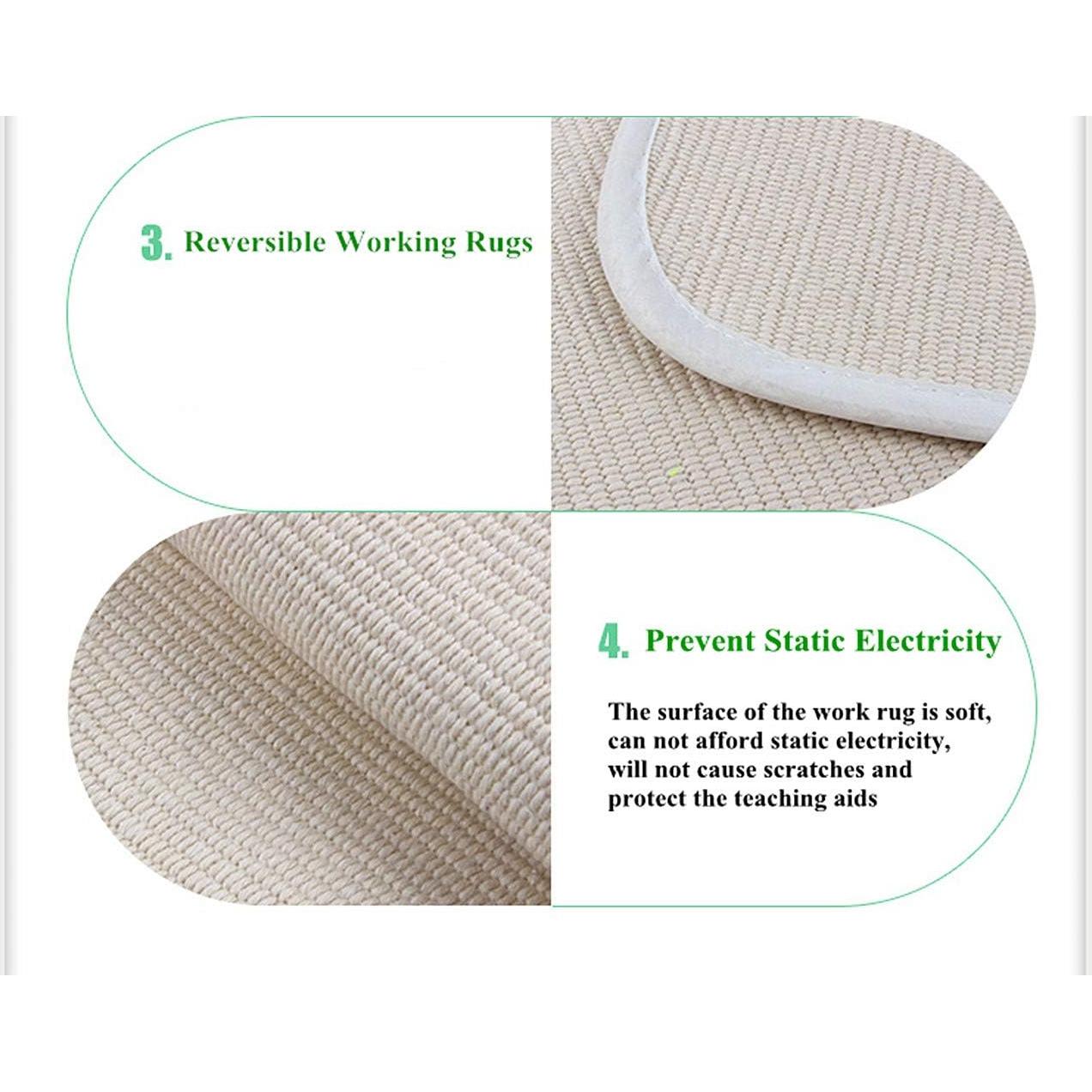 Alfombra Montessori UKELER 70x110cm Algodón Blanco Roto