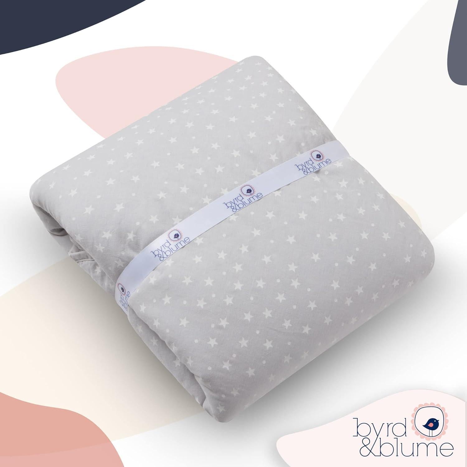 Alfombra de Juego Redonda Byrd & Blume 101.6cm Algodón Orgánico Gris