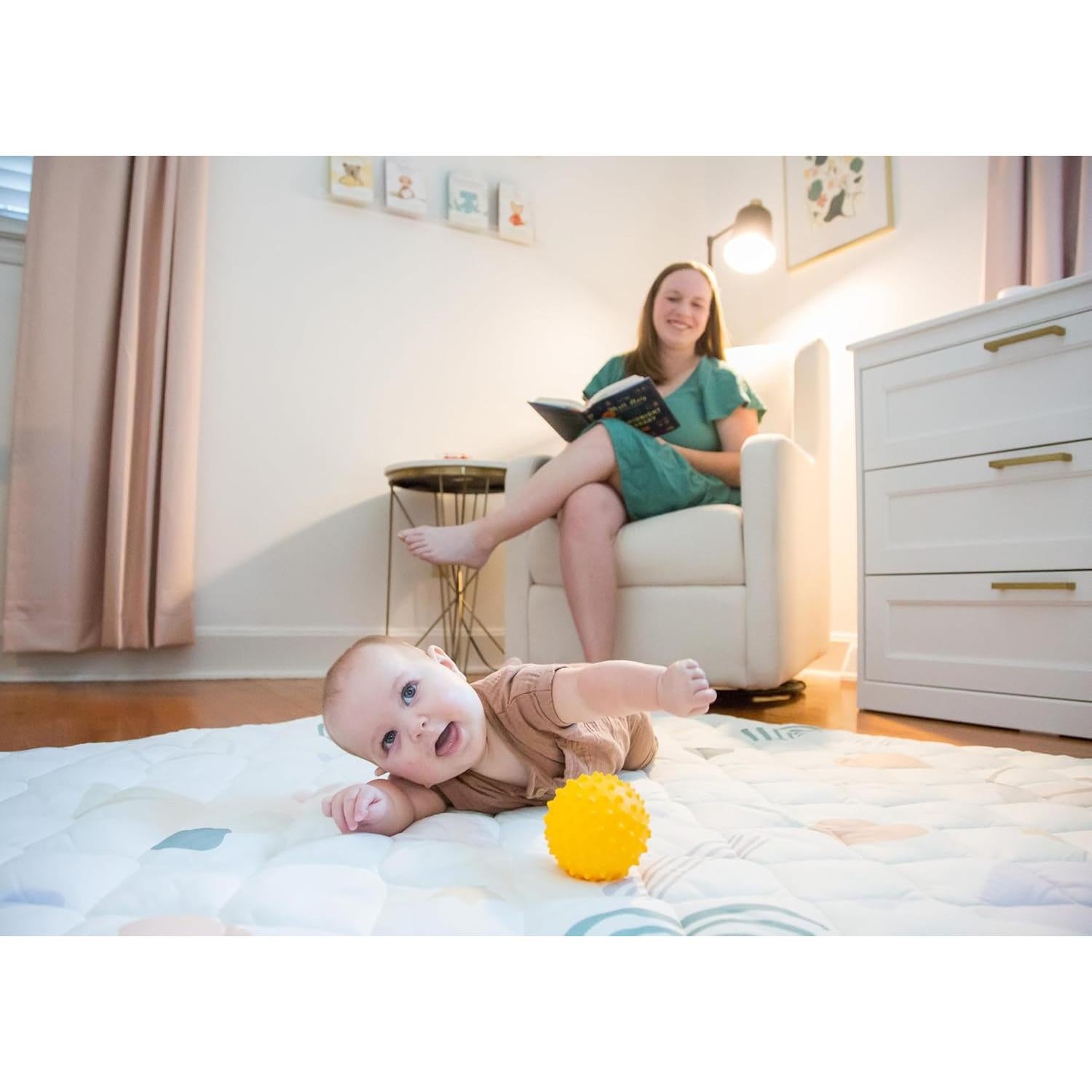 Alfombra de Juego Premium para Bebés 127x127cm - Extra Gruesa y Suave