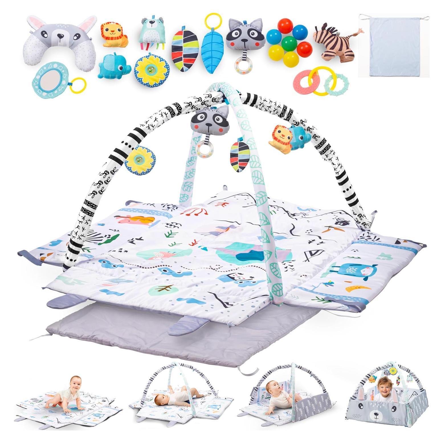 Alfombra de Juego para Bebés Tiempo Boca Abajo - 111x101cm